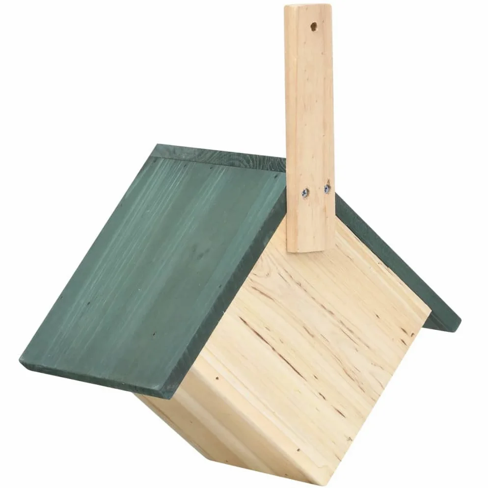 Mangloder - Casetas para pájaros (4 unidades, madera de abeto, 24 x 16 x 30 cm, para jardín, balcón, terraza, resistente a la intemperie, techo verde y nido, para pájaros silvestres y carboneros)