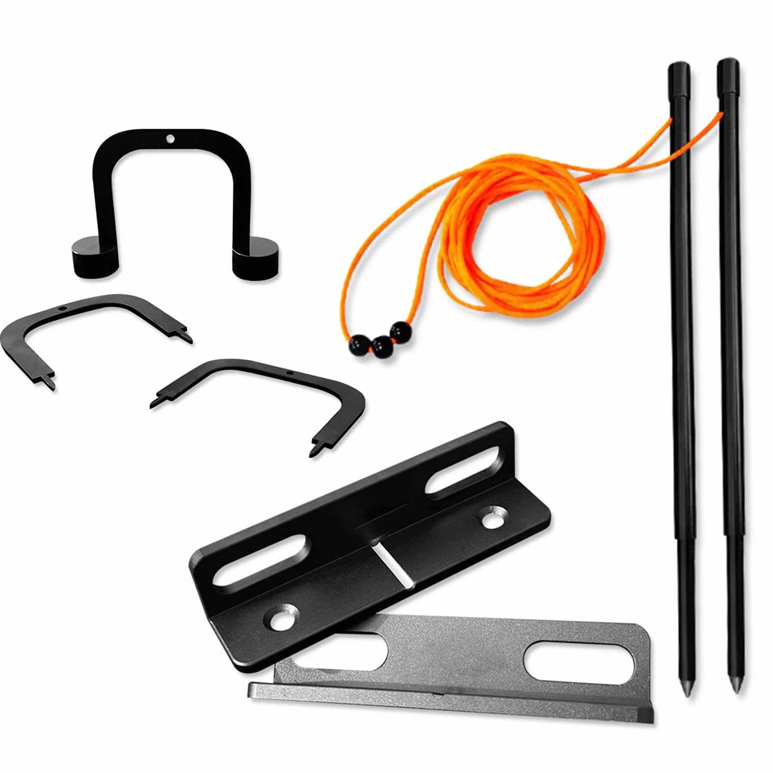 Golf Training Aid Portable Practice Putting Gates Compact Kit 12x10x4cm Black
