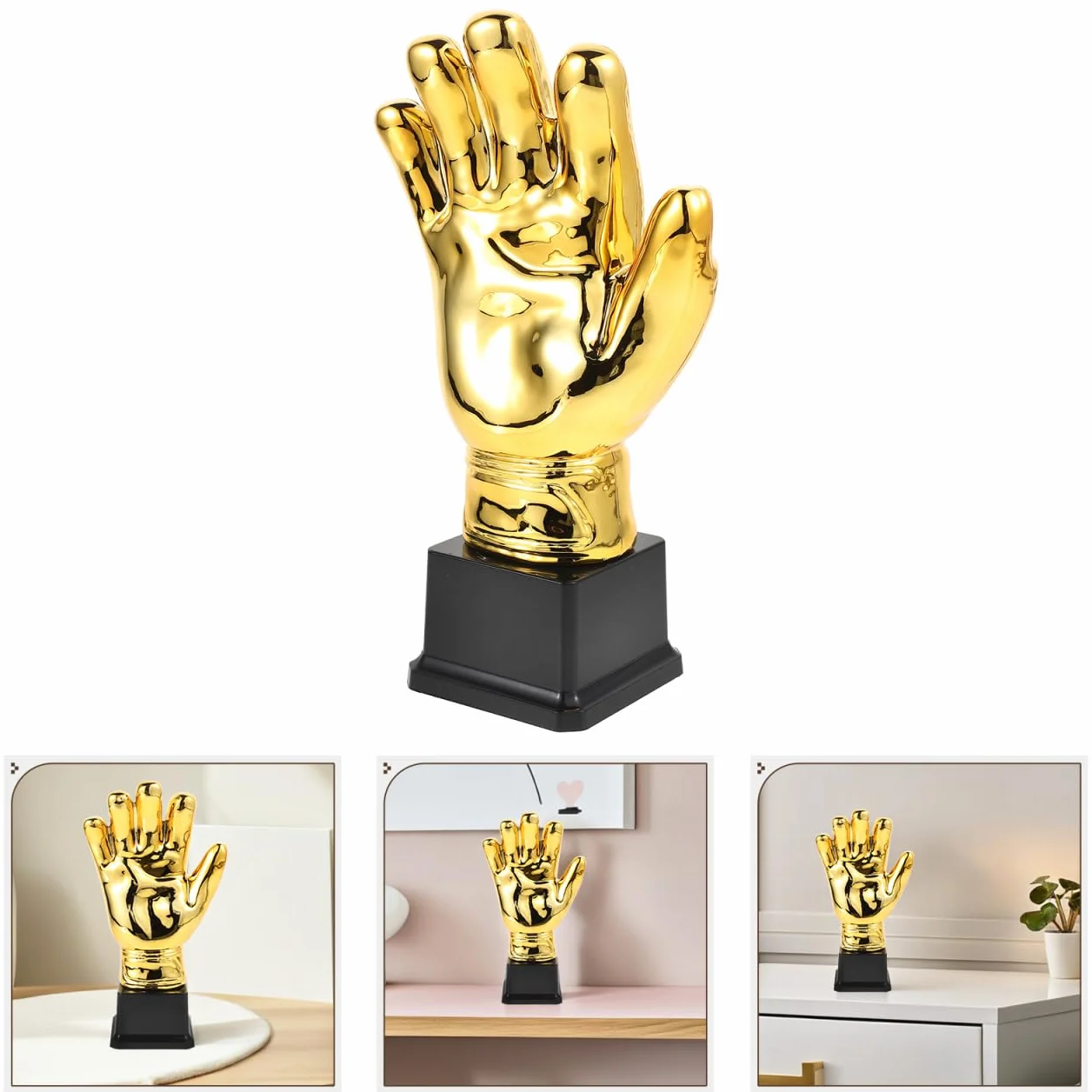 UPKOCH Trofeo Portero Oro Forma de Fútbol Deportivo Decorativo para Competiciones