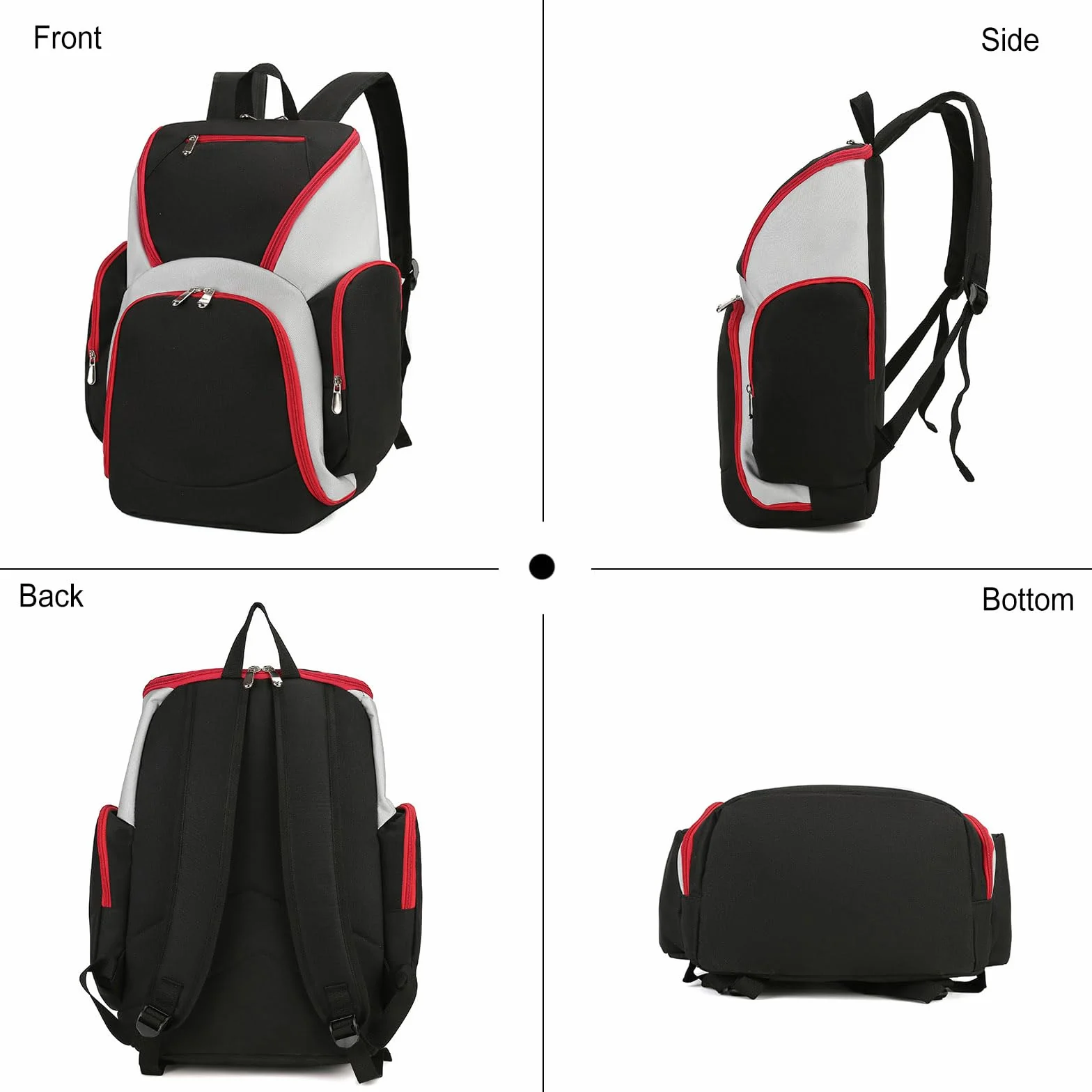 FANDARE Mochila de Baloncesto Bolsos Bandolera para Zapatos Escolares Deporte Amarillo Negro