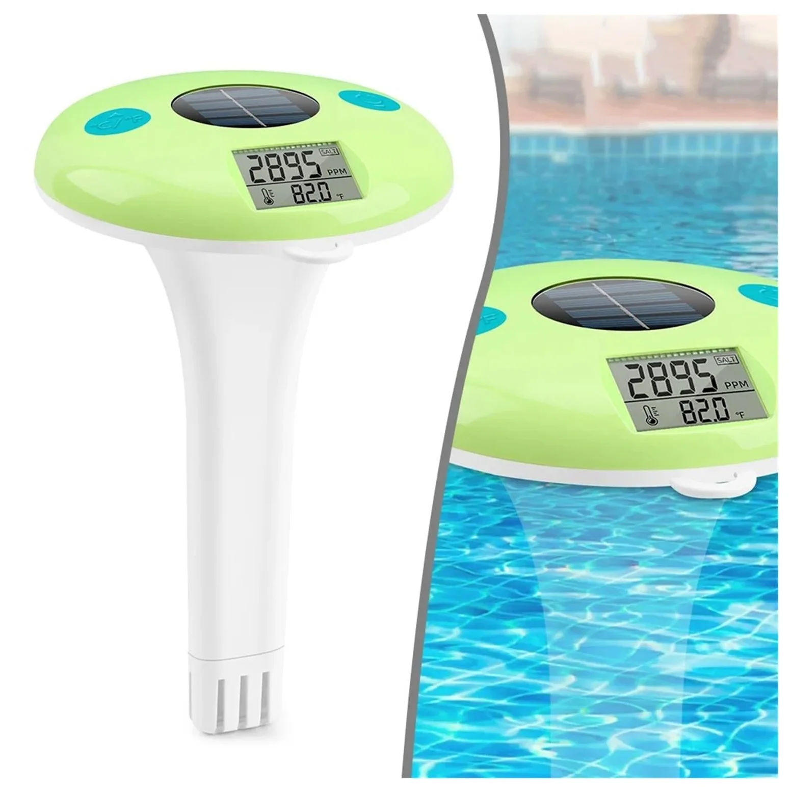 TermóMetro De Piscina For Bañeras, Medidor De Temperatura De Salinidad, Termómetro Digital De Agua, Monitoreo Acuático, Medición Precisa De La Temperatura FáCil De Usar