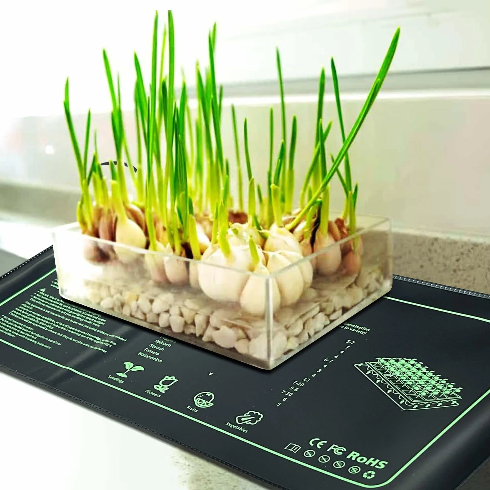 Alfombrilla Térmica para Plantas, Manta Calefactora para Semillas o Plántulas Invernadero, Manta Termica Cultivo, Manta Termica para Germinar Semillas o Terrario(20W, con Termostato)