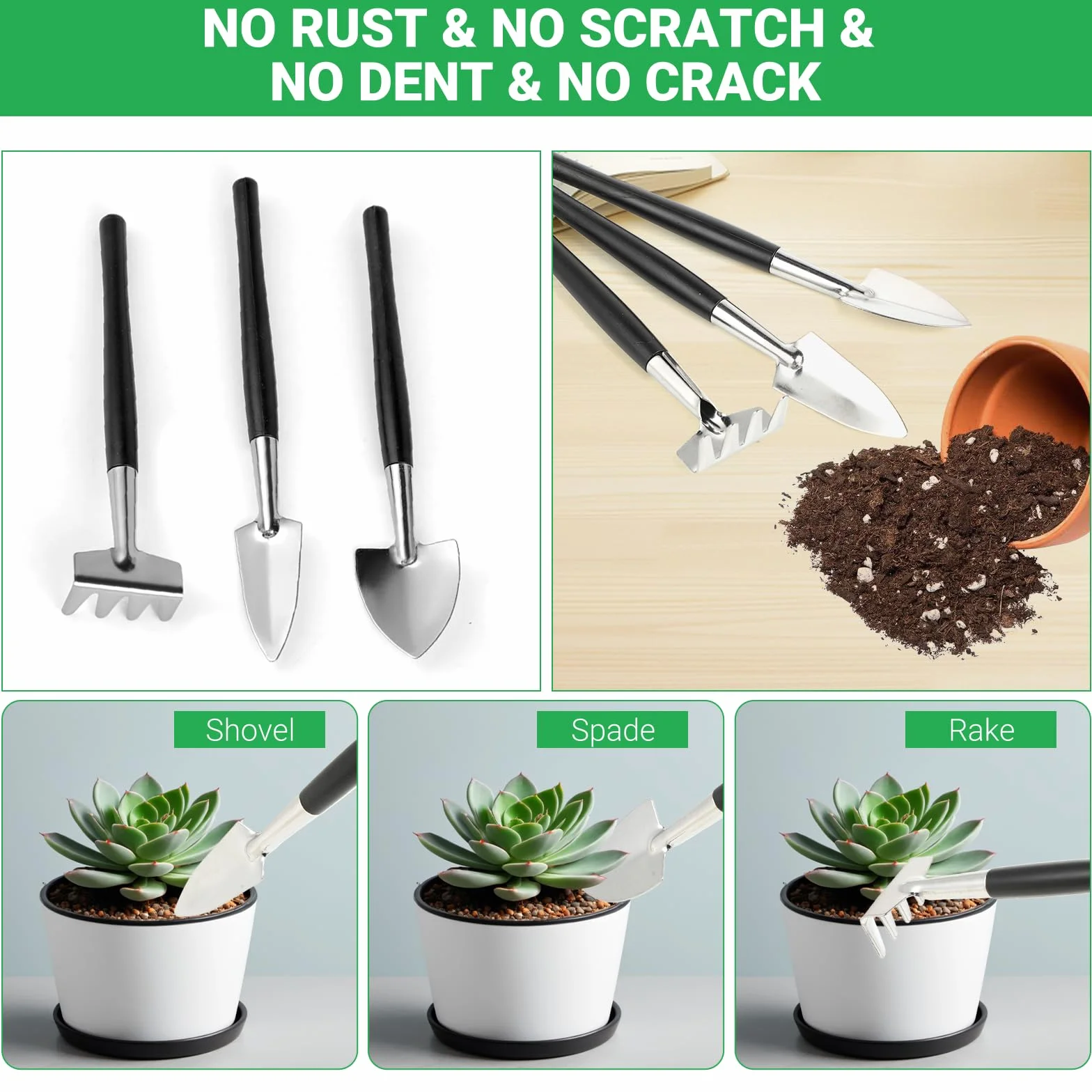 Herramientas jardineria Kit Bonsai Herramientas Bonsai de 16 Piezas Incluye tapete de trasplante Plegable 68x68cm Adecuado para el Cuidado de Plantas de Interior y Exterior