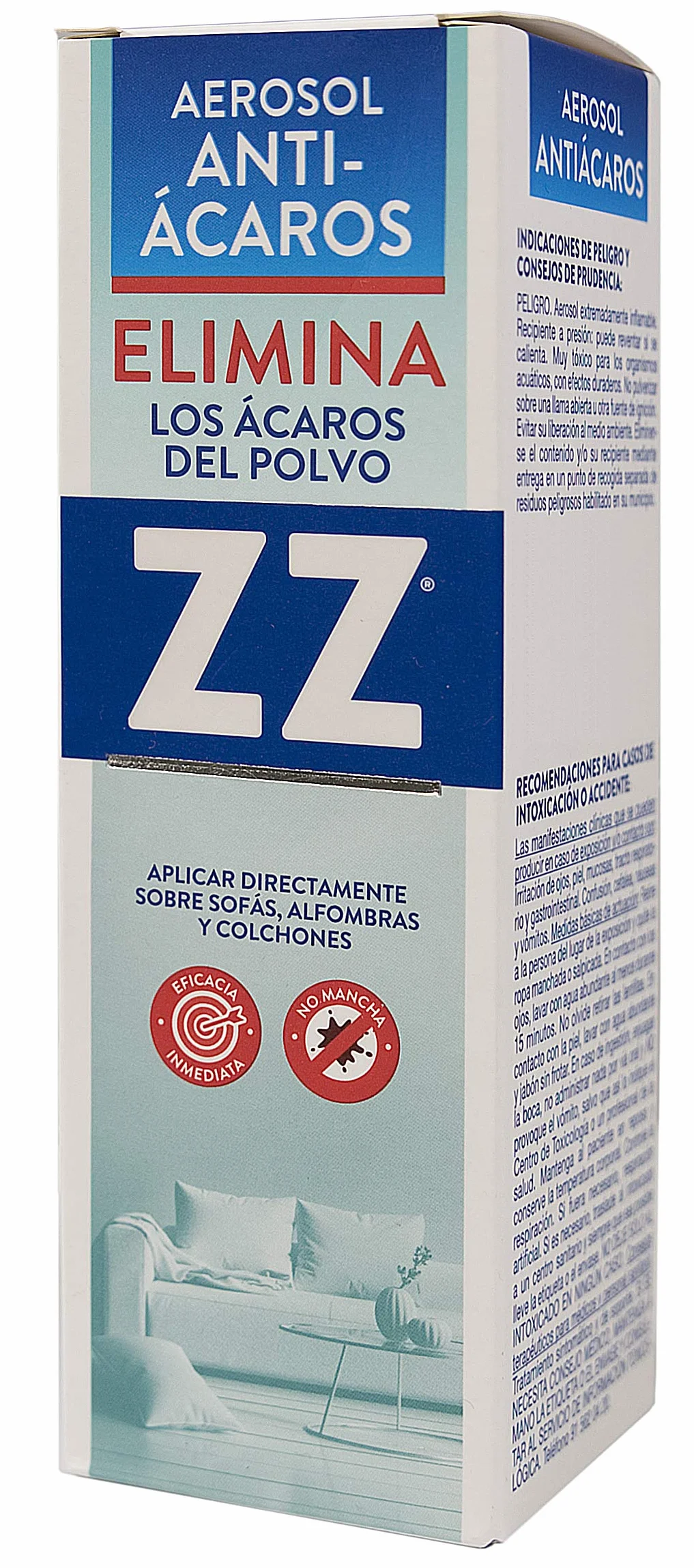 Zelnova Zeltia Aerosol Antiácaros | Spray con Eficacia Inmediata para Colchones y Tejidos | Protección Completa Contra Ácaros y Chinches | 200 ml