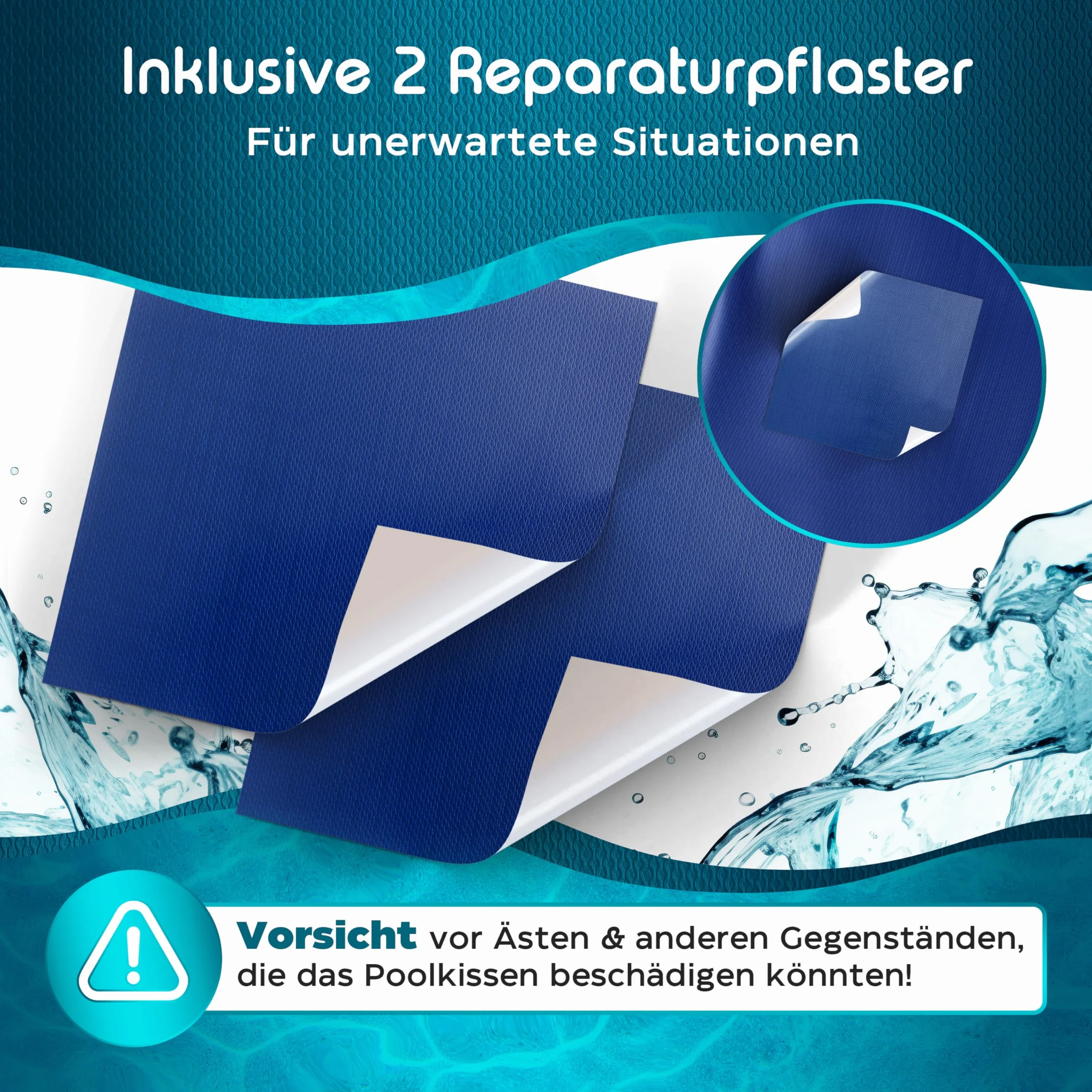 Cojín de piscina de invierno – 2 x 2,5 m – Cojín de piscina invernal – Cubierta de piscina de invierno – Cojín de aire para piscina (2 x 2,5 m)