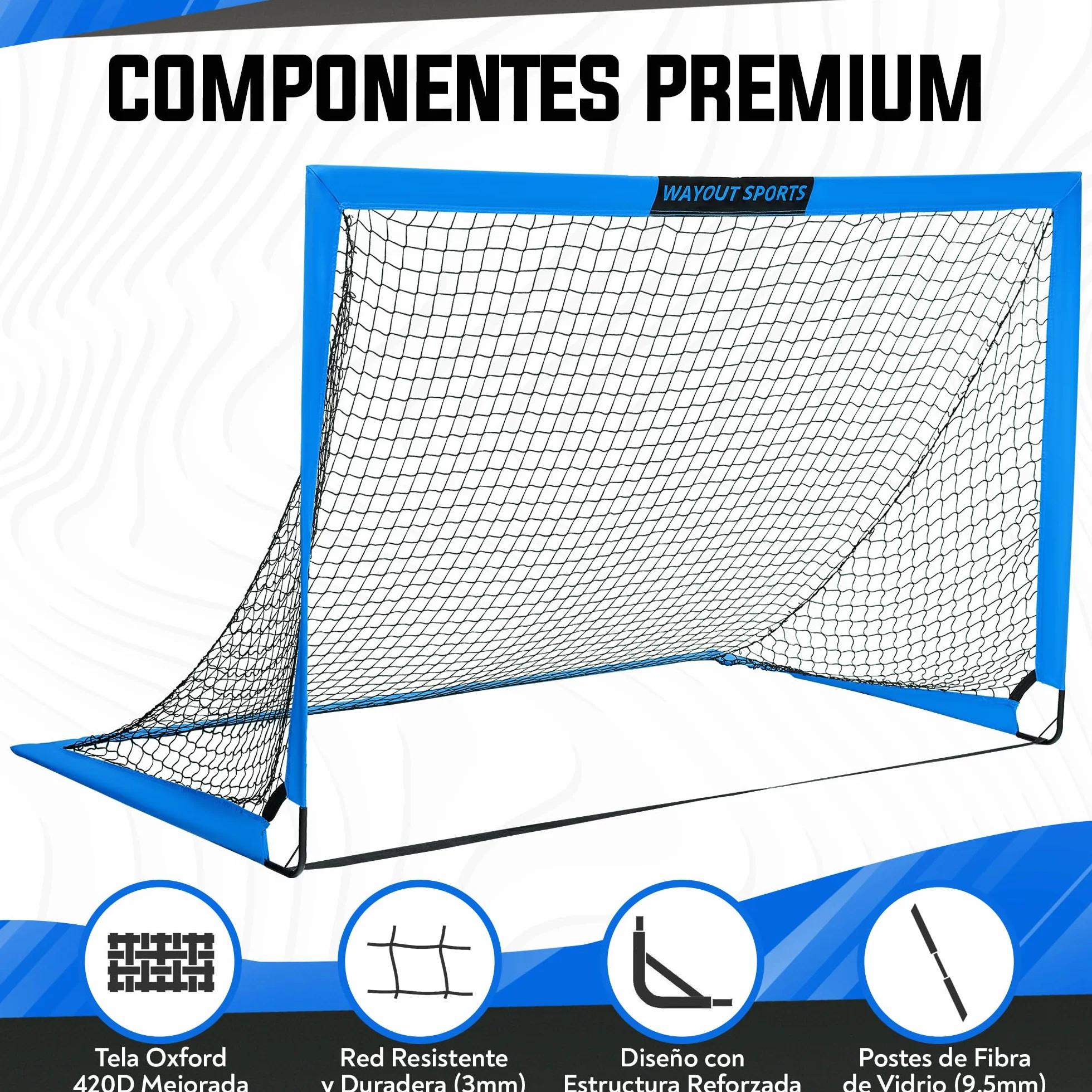 Porterías Fútbol Plegables con Balón e Hinchador