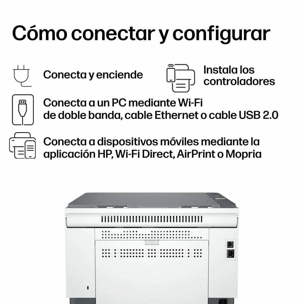 HP LaserJet M234dw Impresora Láser Multifunción Monocromo A4 Doble Cara Automática 29 ppm Wi-Fi Ethernet Blanca Gris