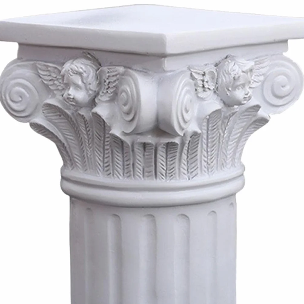 N/A Estatua de Columna Griega Pilar Romano Creativo, Soporte de Pedestal de Resina, de Escultura, Decoración de Cocina para El Hogar Al Aire Libre, L, L Cuadrado, Individual