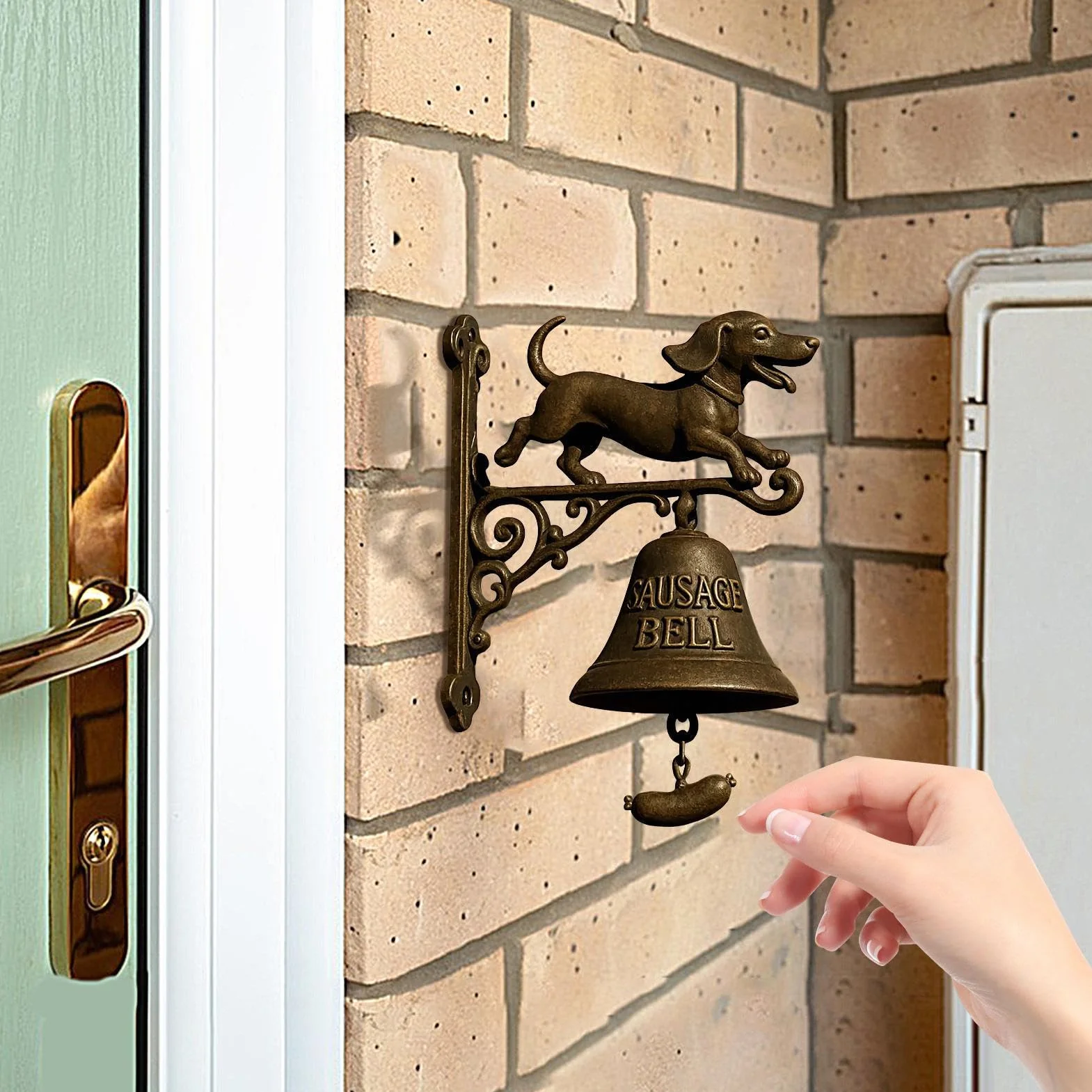 Dinner Bell Outdoor | Timbre Decorativo para Puerta De,Figura Decorativa De Perro para Porche Jardín Casa Cabaña Patro Trasero Regalo Inauguración