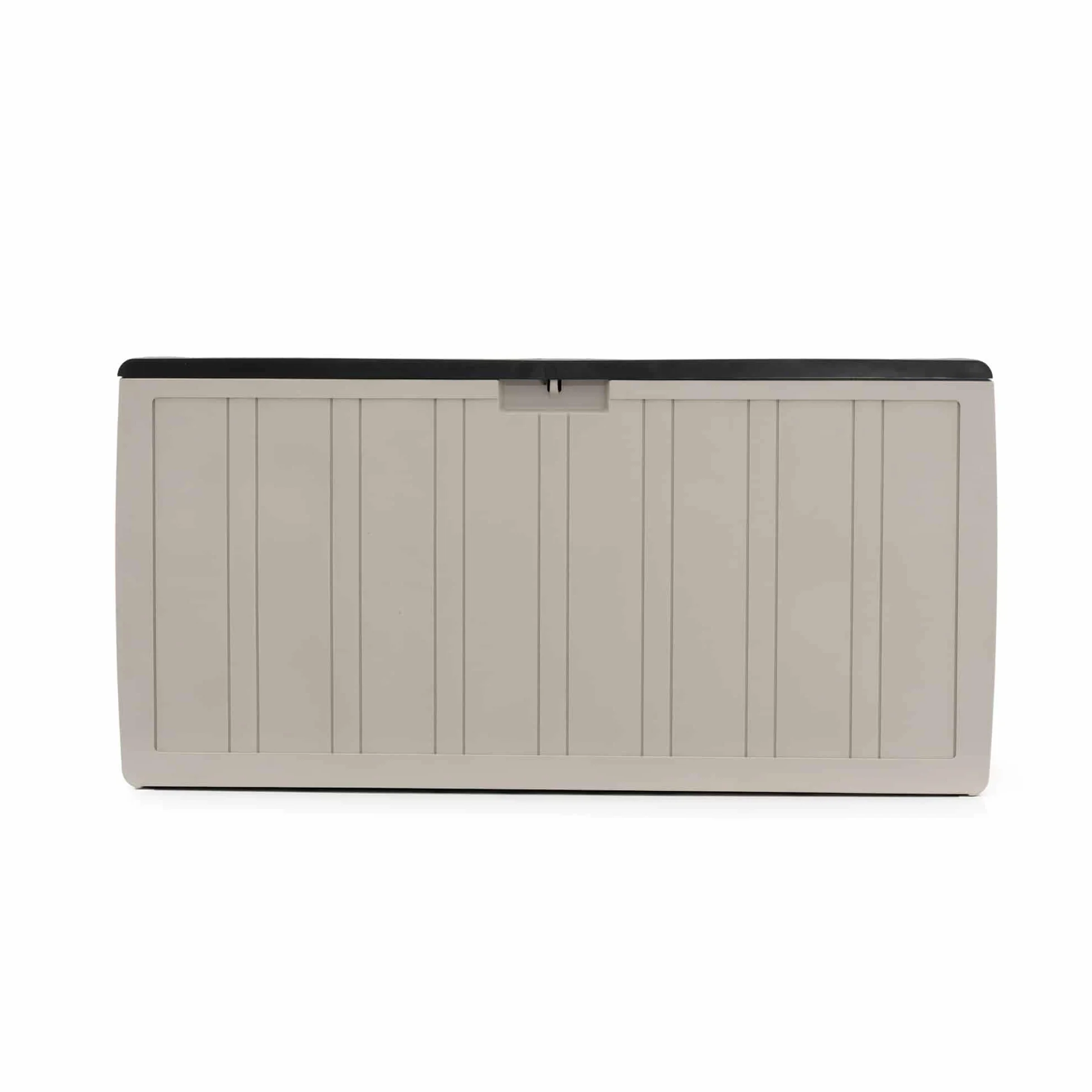 Gardiun Baúl de Almacenaje Top 117x45,5x57,50 cm 270L Montaje en Clic | Fabricado en Resina | Sistema de Cierre para Candado | Diseño Bicolor