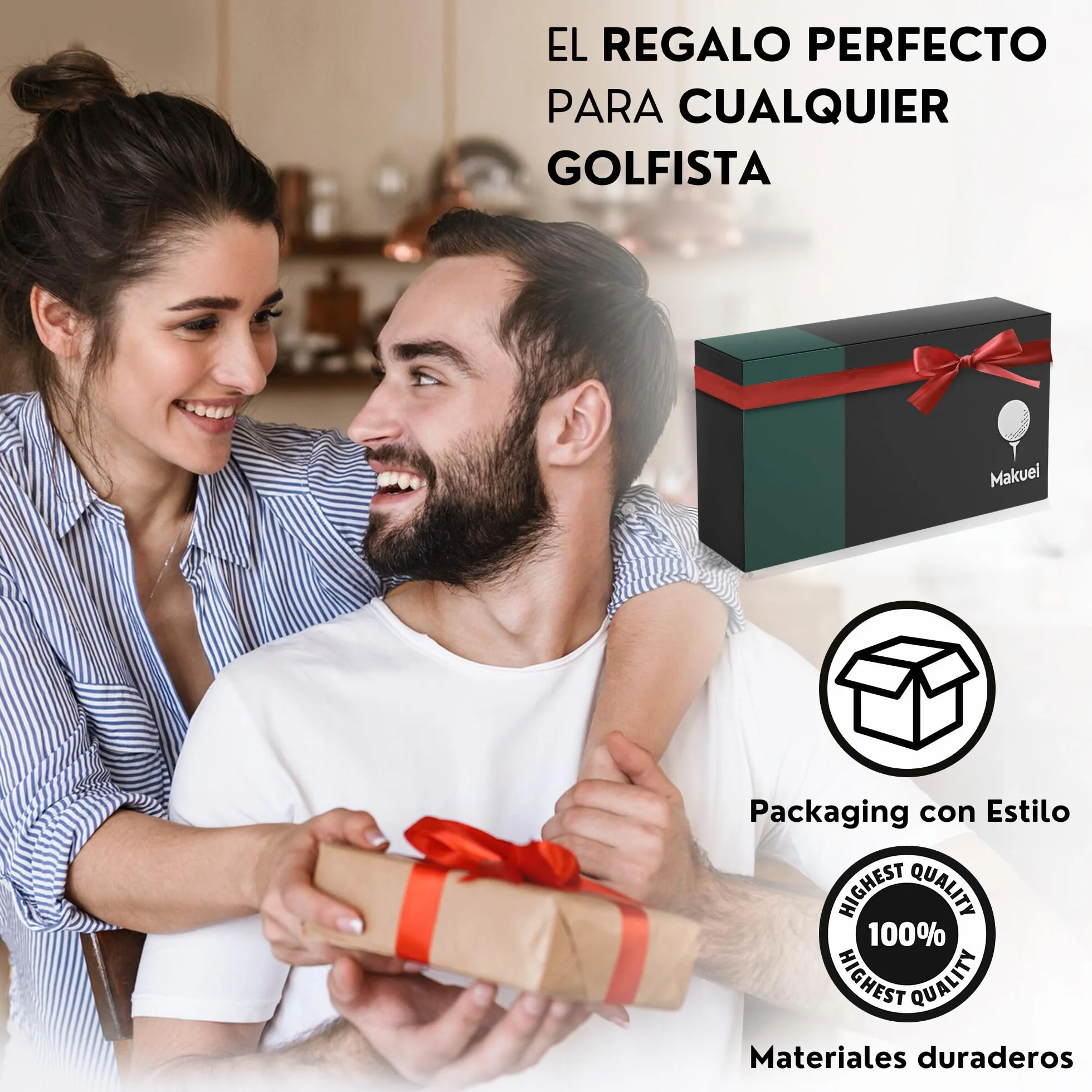 Accesorios de golf 6 en 1: Cepillo limpiador, arreglapiques, tees, toalla y otros accesorios para golfistas