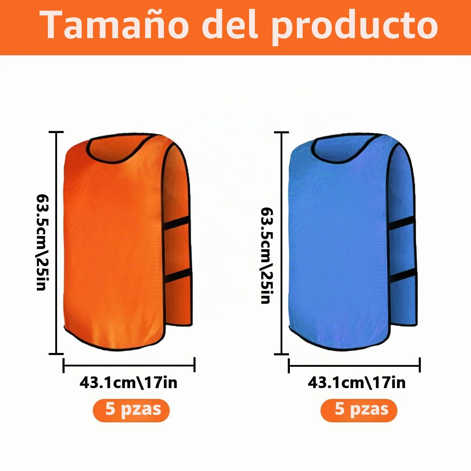 Reversible Football Training Vests for Kids Youth Adults Orange Blue