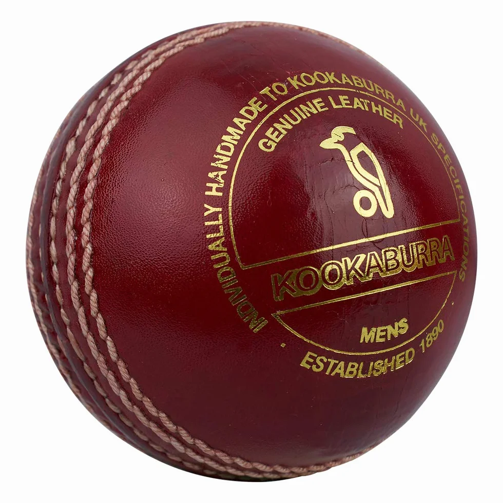 KOOKABURRA County Club Pelota de críquet Roja Hombres Mujeres