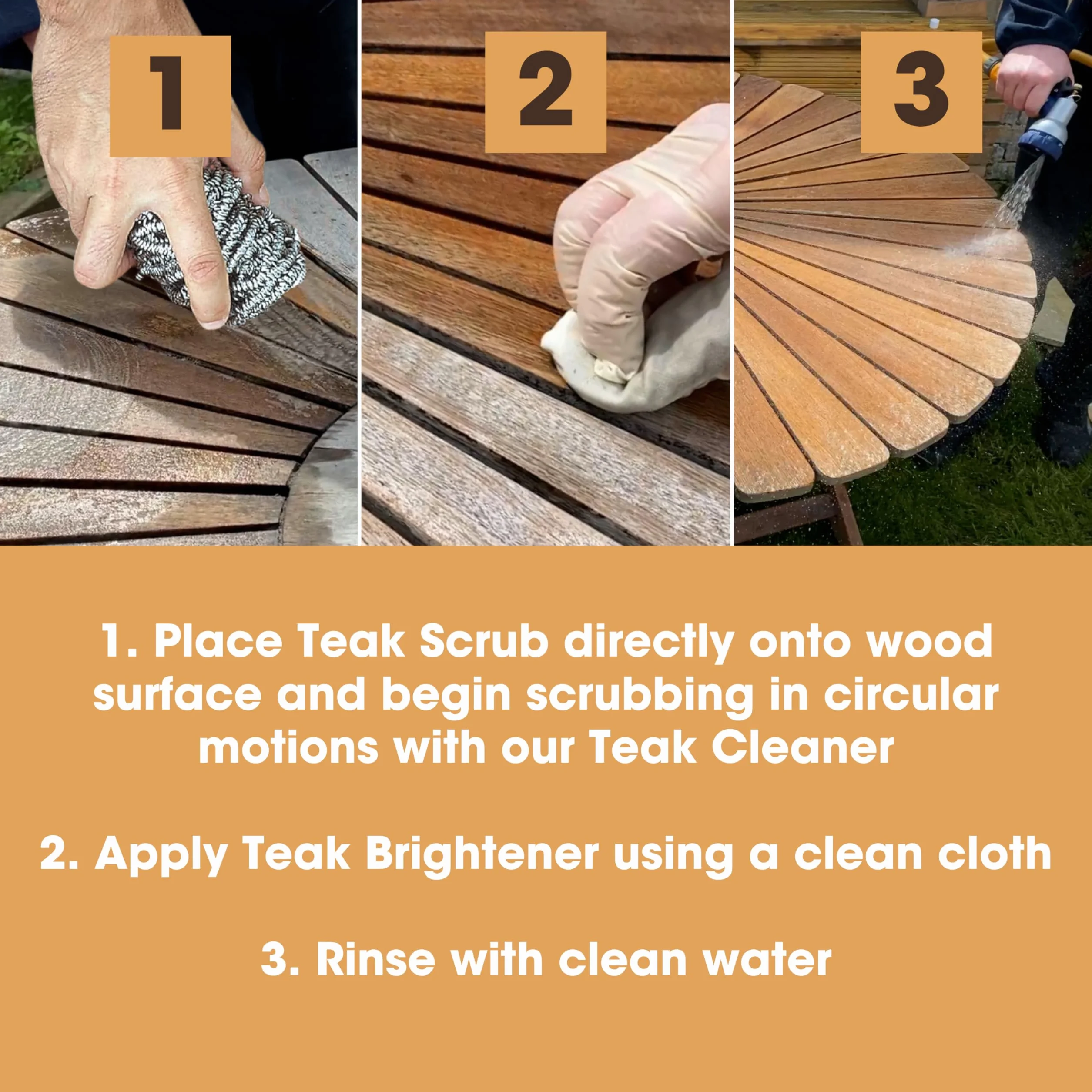 Furniture Clinic Exfoliante de teca – Depurador grande de acero inoxidable para limpiar toda la madera exterior