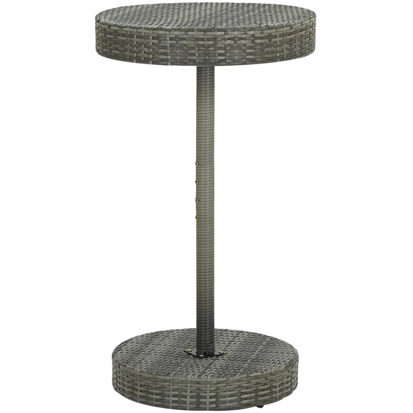 ZEYUAN Mesa y taburetes Altos jardín 3 pzas Madera y ratán PE Gris, Mesa Y Sillas Terraza Exterior, Mesa Y Sillas Jardin, Conjunto Mesa Y Sillas Terraza, Muebles Jardin Exterior 3187715