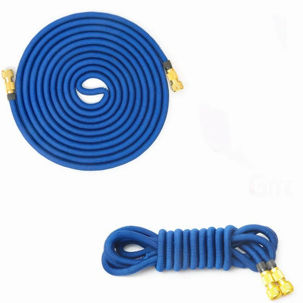 Manguera de jardín extensible de 15 m, manguera de riego flexible de alta presión, manguera mágica para lavado de coches y jardinería, manguera de agua negra (15 m)