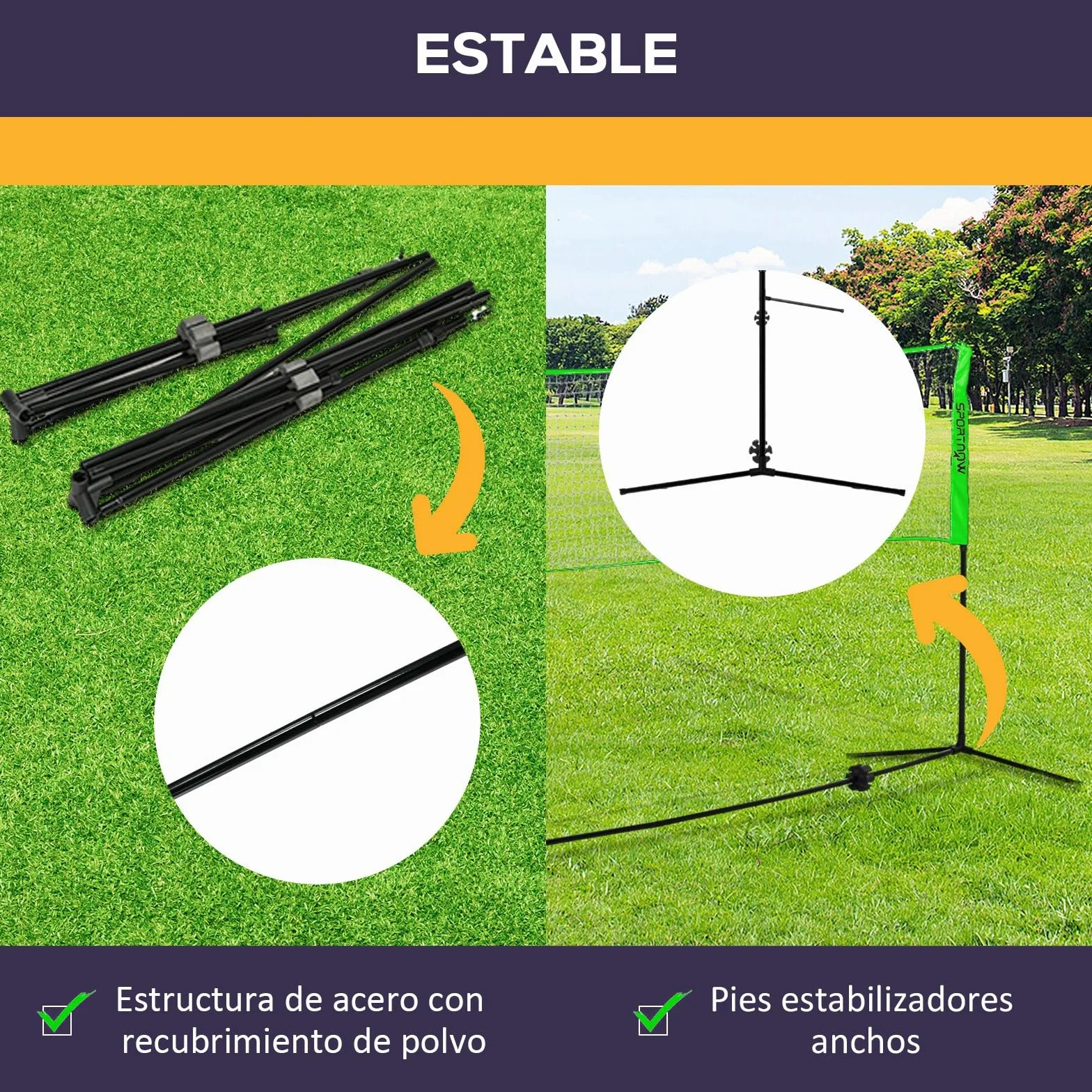 SPORTNOW Set de Bádminton 7 Piezas con 2 Raquetas, 3 Volantes, 2 Raquetas de Pickleball, 2 Pelotas y Red Negro y Verde