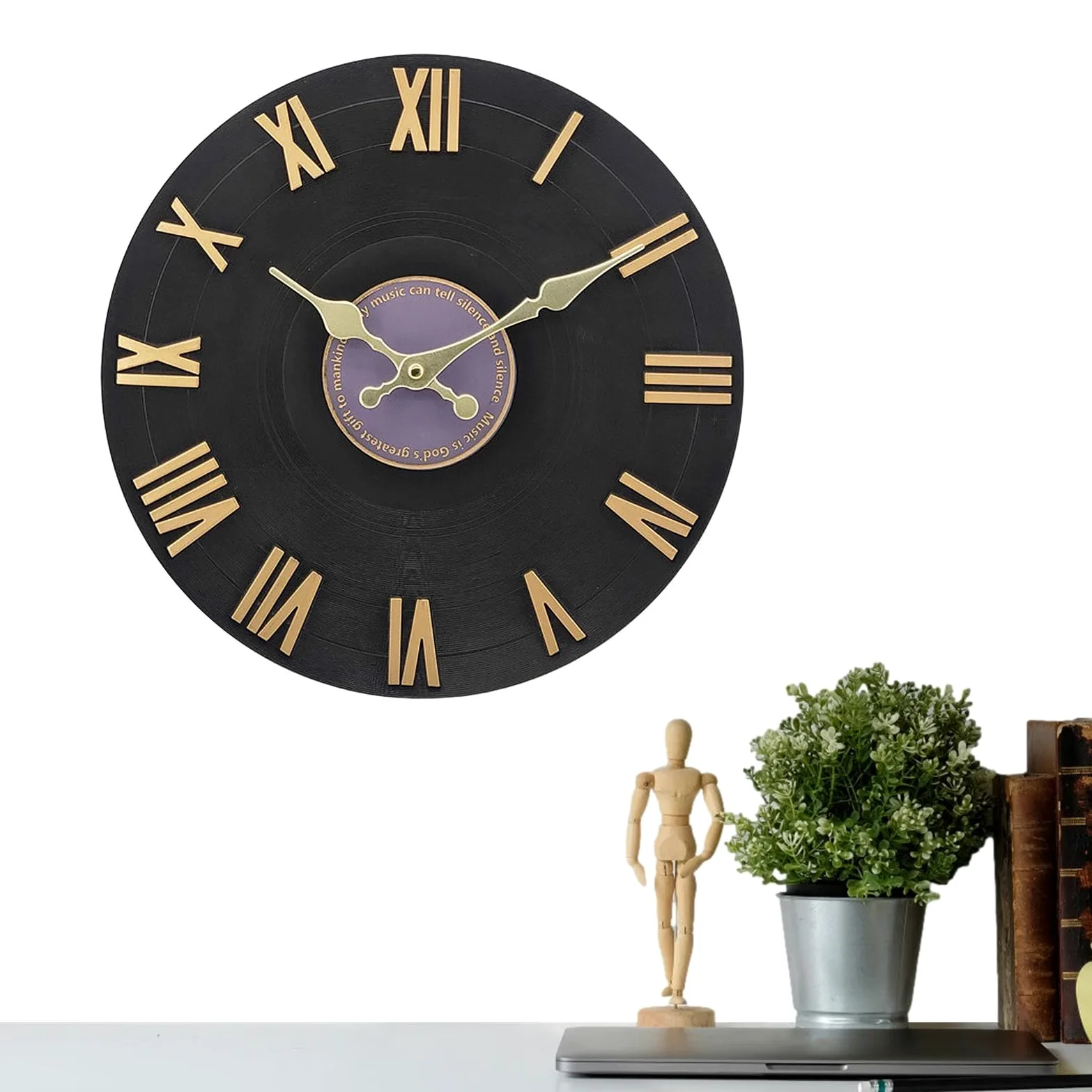 Reloj de Exterior para Patio Resistente al Agua Montado en la Pared Grande Estilo Disco Decoración Hogar Temporizador Moderno Funciona con Pilas