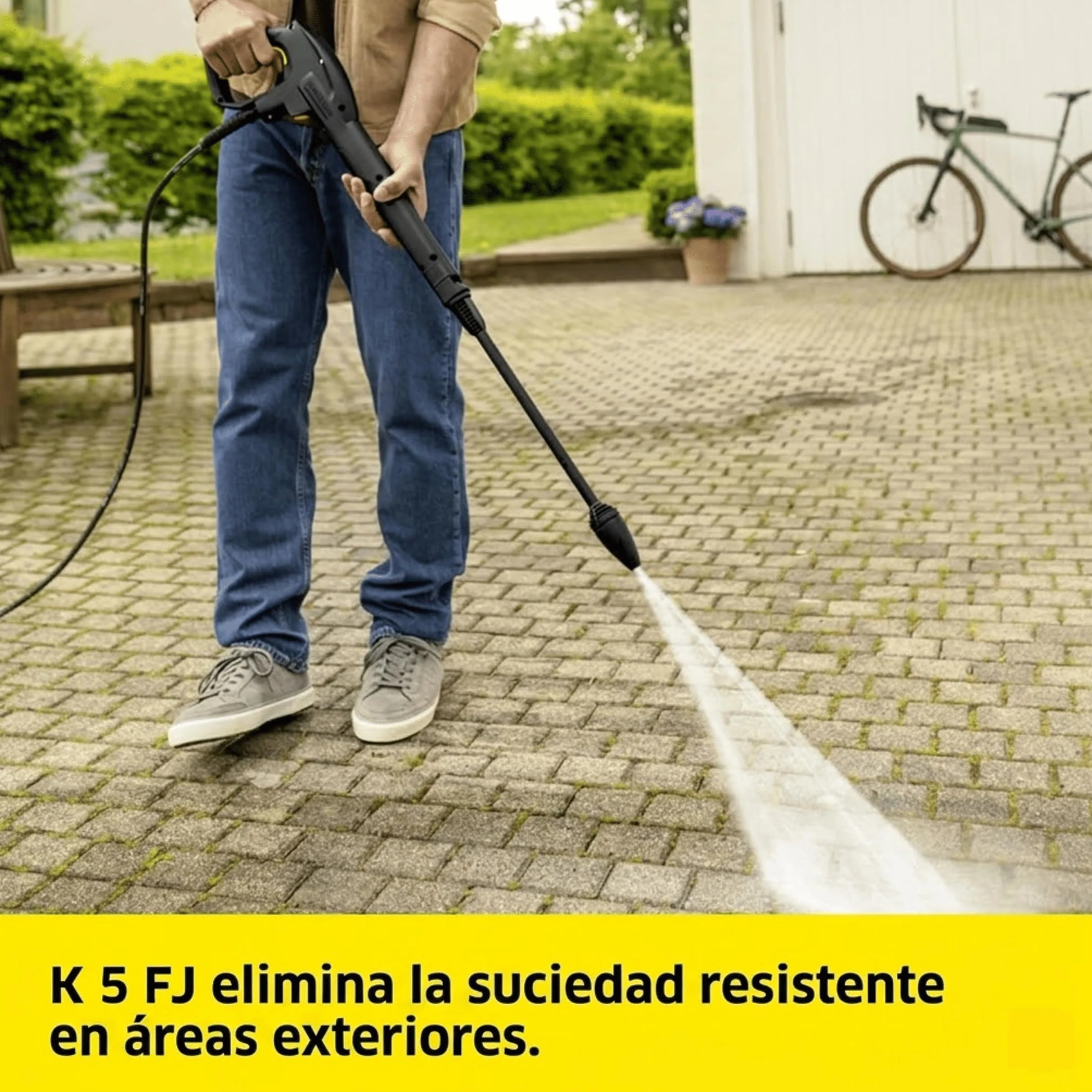 Kärcher Hidrolimpiadora K 5 FJ, presión: máx. 145 Bar, caudal: máx. 500 l/h, Rendimiento de Superficie: 40 m²/l, Incl.