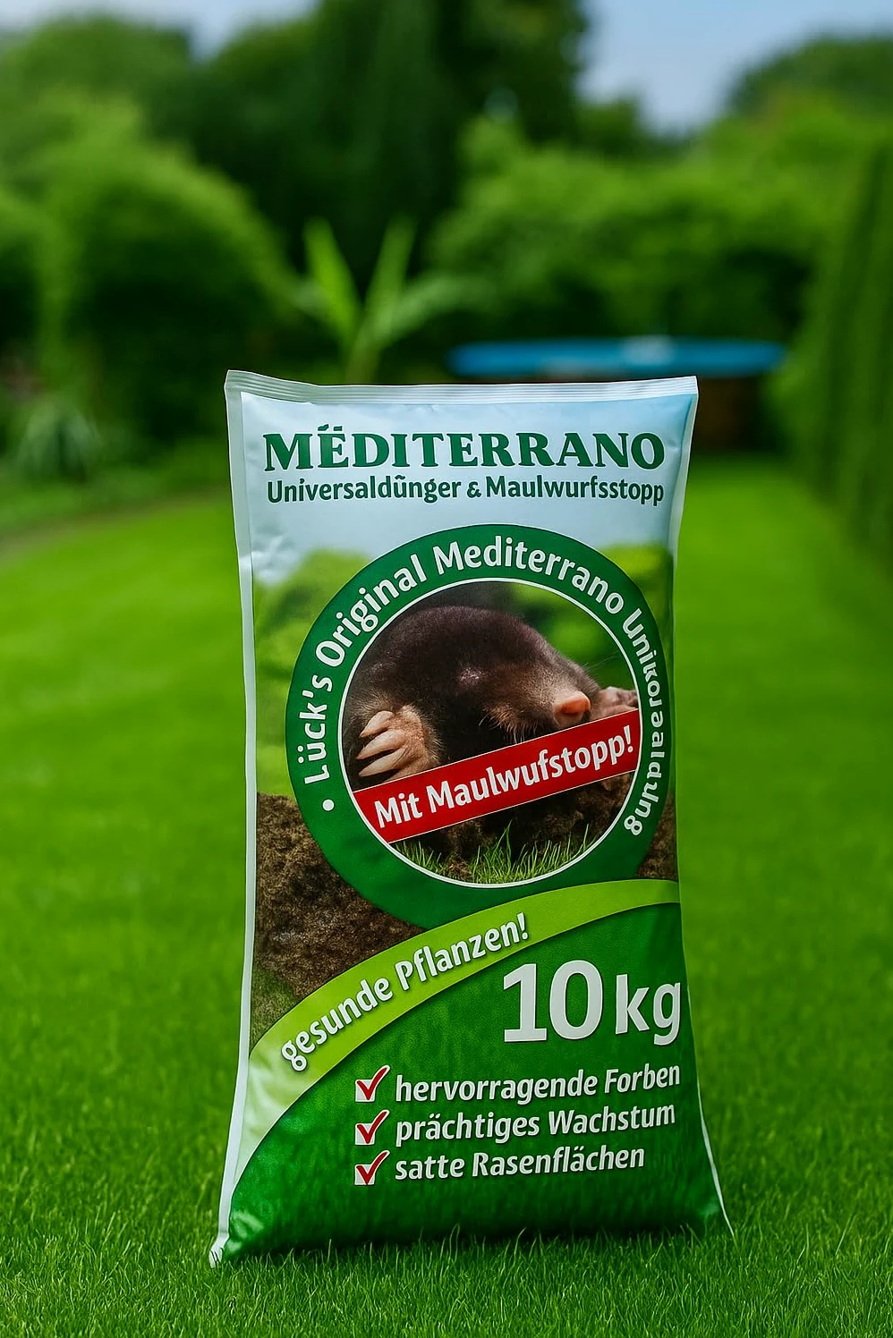 Mediterrano Topo Stop 2 en 1 – La solución más eficaz contra topos y ratones de campo, 10 kg