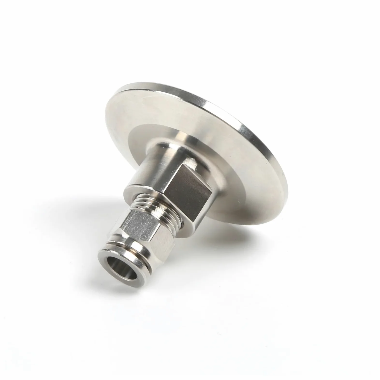 Adaptador Manguera Ducha Conector de Tubo neumático SS304 Tri Abrazadera TC25.2MM-77.5MM Accesorios for mangueras Aire PC 4MM-16MM Acero Inoxidable Push | TC64MM,16mm