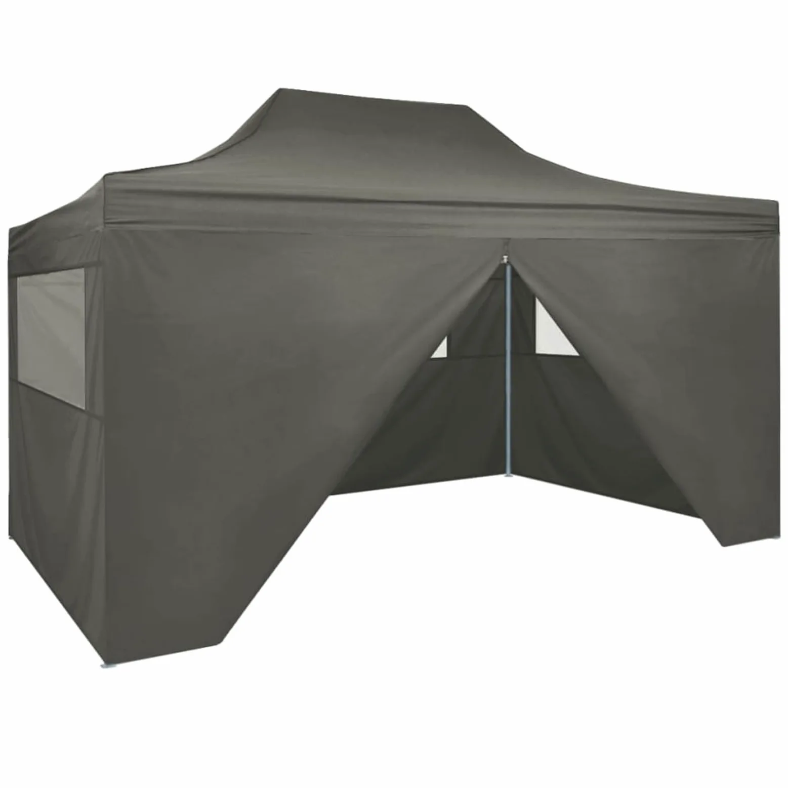 ARKEM Carpa pleglable Pop-up con 4 Paredes 3x4,5 m Gris Antracita Carpa Camping Toldo RetráCtil