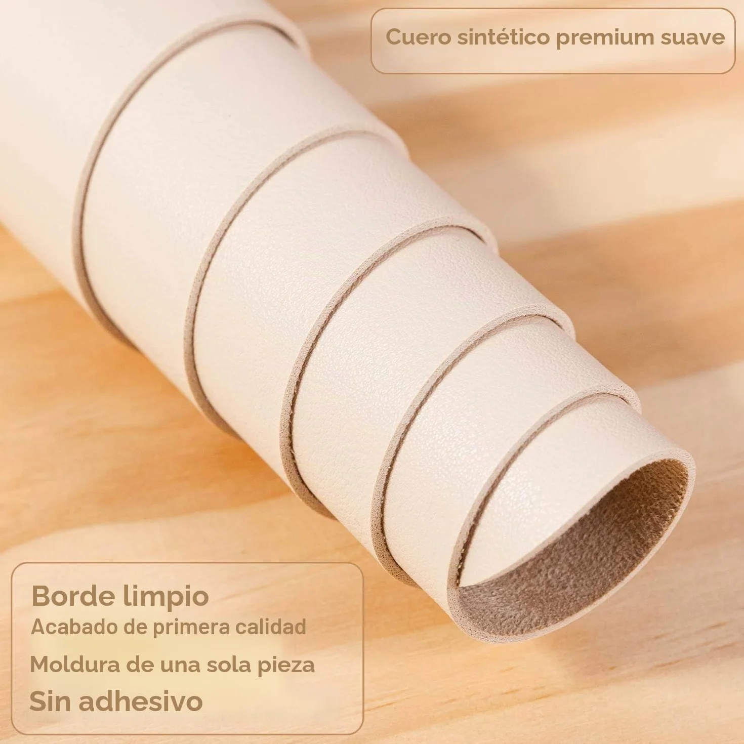 Alfombrilla de Ratón Extendida 80x40 cm Cuero PU Impermeable Gamuza Antideslizante Beige