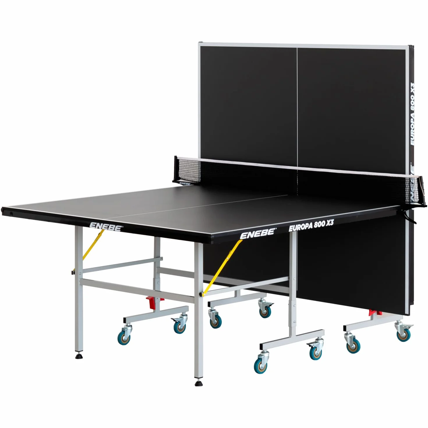 ENEBE Europa 800 X3 Mesa de Ping Pong Plegable con Red para Interiores