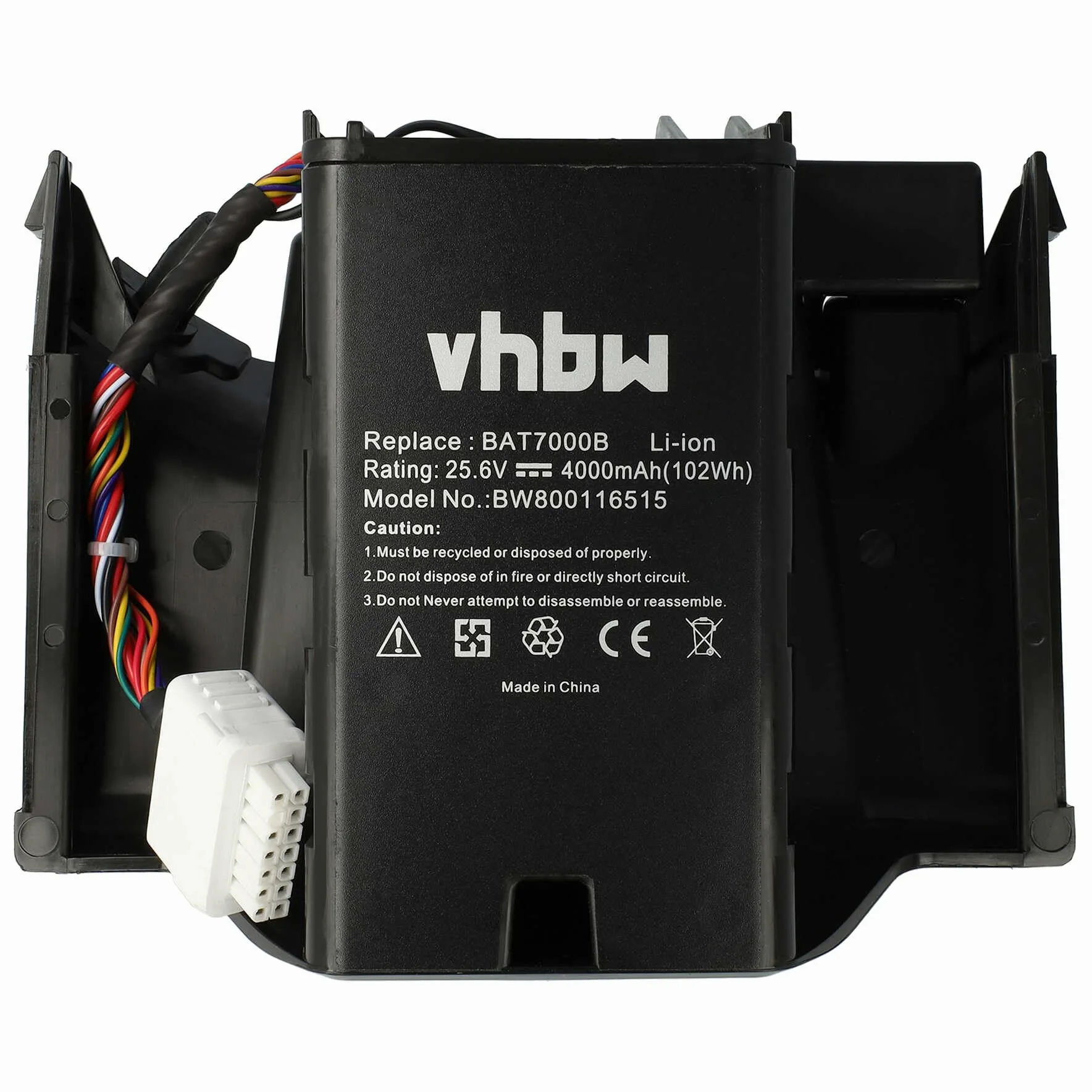 vhbw Batería reemplaza Robomow 8IFR27/66 | BAT7000B, BAT7001A, MRK7005A para robot cortacésped (4000 mAh, 25,6 V, Li-Ion)