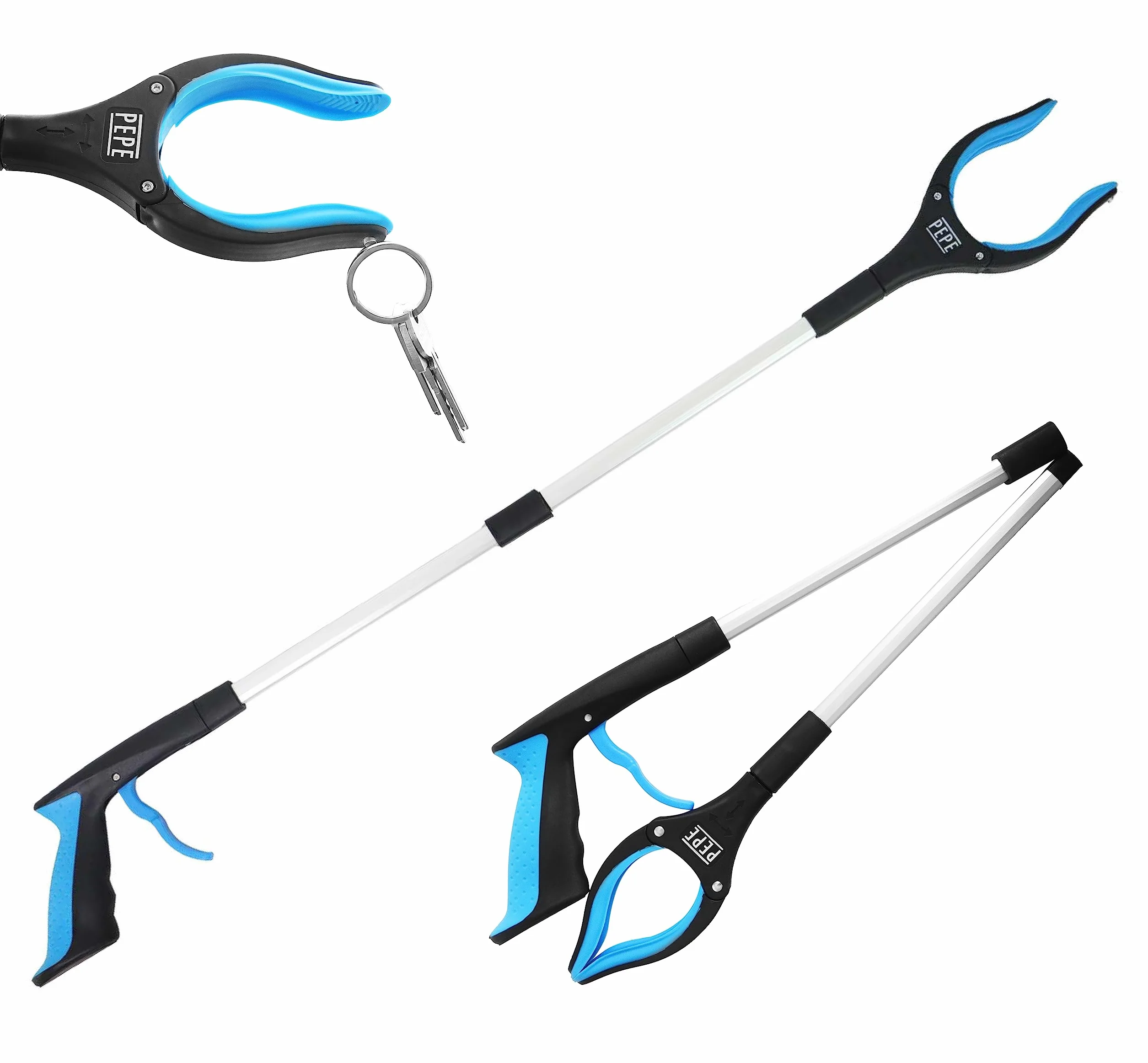 PEPE Mobility Pinza Brazo Recoge Objetos Plegable, Larga para Alcanzar, Pinzas Ergonomicas con Imán, Alcanzador de Objeto