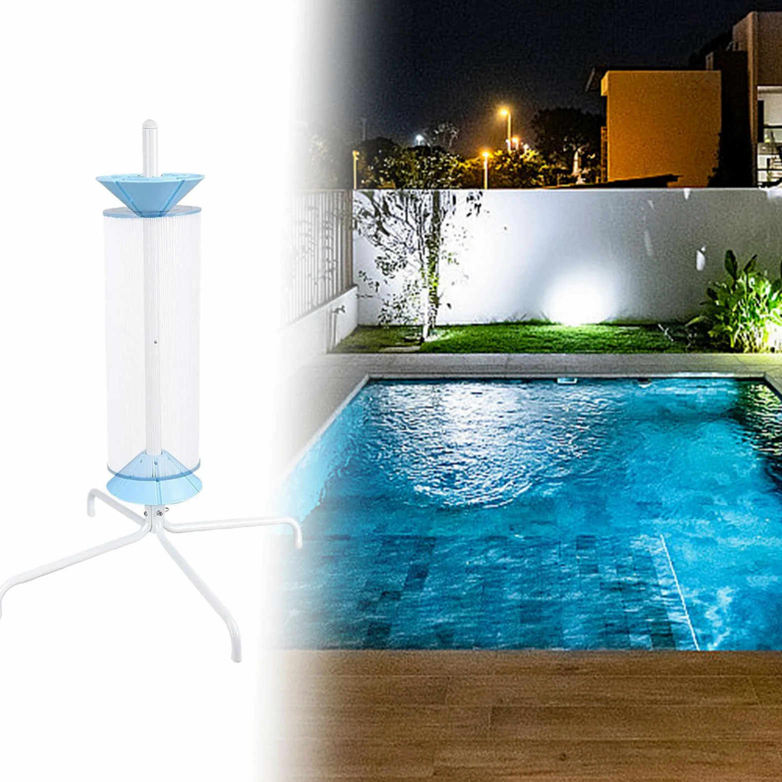 Soporte Limpiador Cartuchos Filtrantes Piscina Herramienta De Filtración De | Soporte Resistente Para Filtro Piscina para jardín, patio, patio trasero, spa y bañera