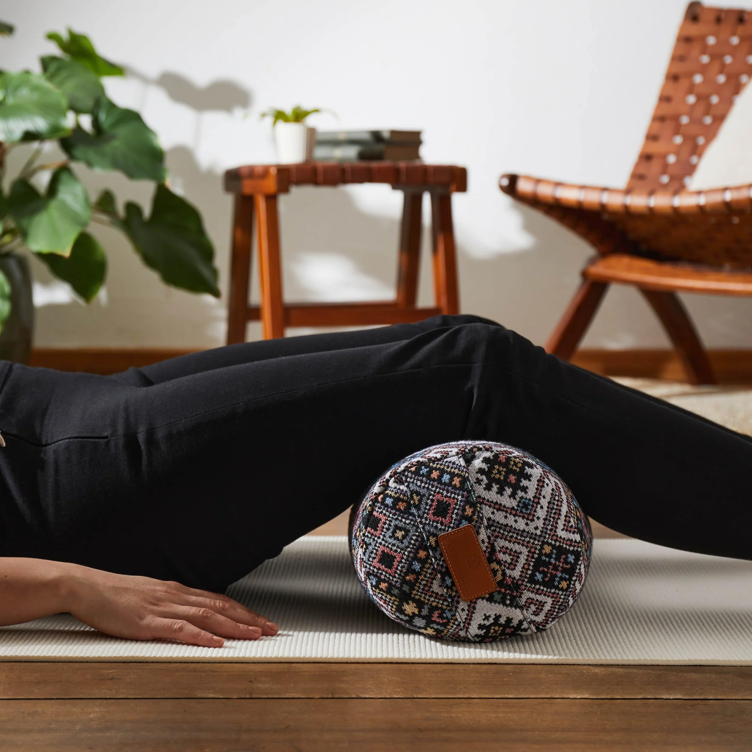Bolster Yoga Rodillo Krishna Yin Yoga 68 x 22 cm Relleno Espelta Orgánica Cubierta Algodón Lavable Cojín Zafu Yoga Rodilla Rulo Pilates