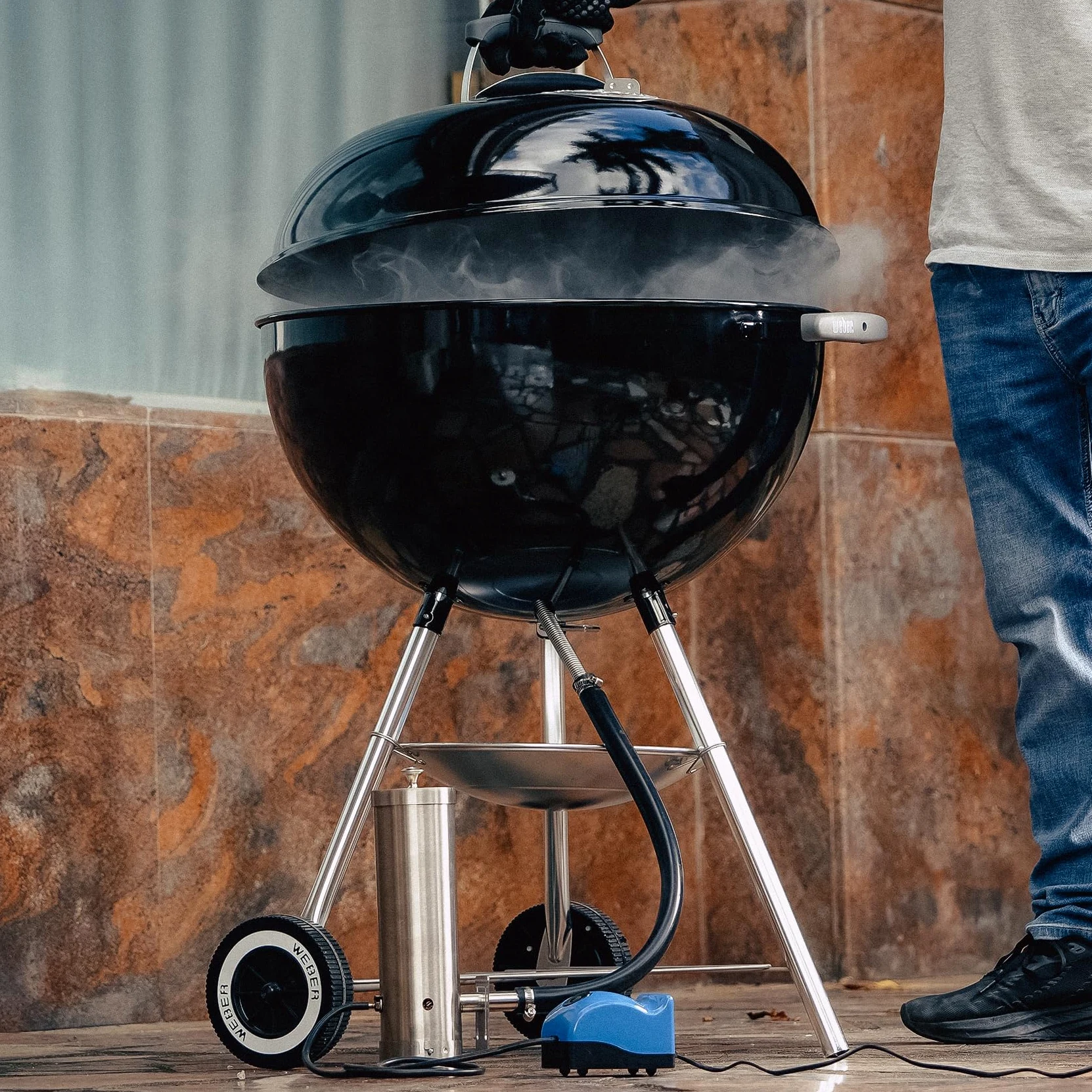 Caja generadora para ahumar en frío y caliente, astillas de madera, ahumador para parrilla de gas