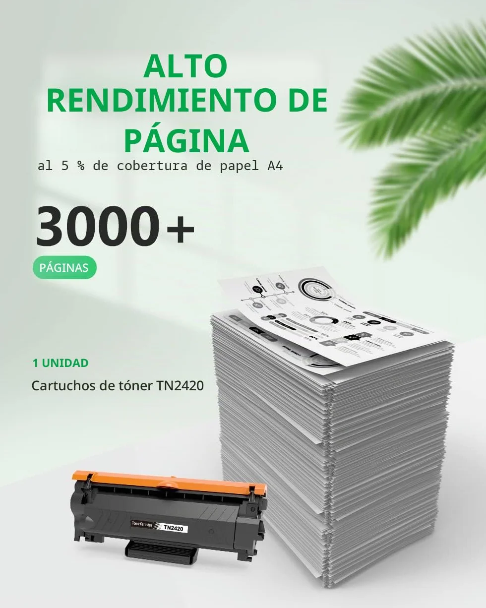 Colorfly TN2420 Cartucho de Tóner Compatible Brother Negro para MFC L2710DW L2750DW L2730DW DCP-L2530DW L2510D L2550DN HL-L2310D HL-L2370DN HL-L2350DW