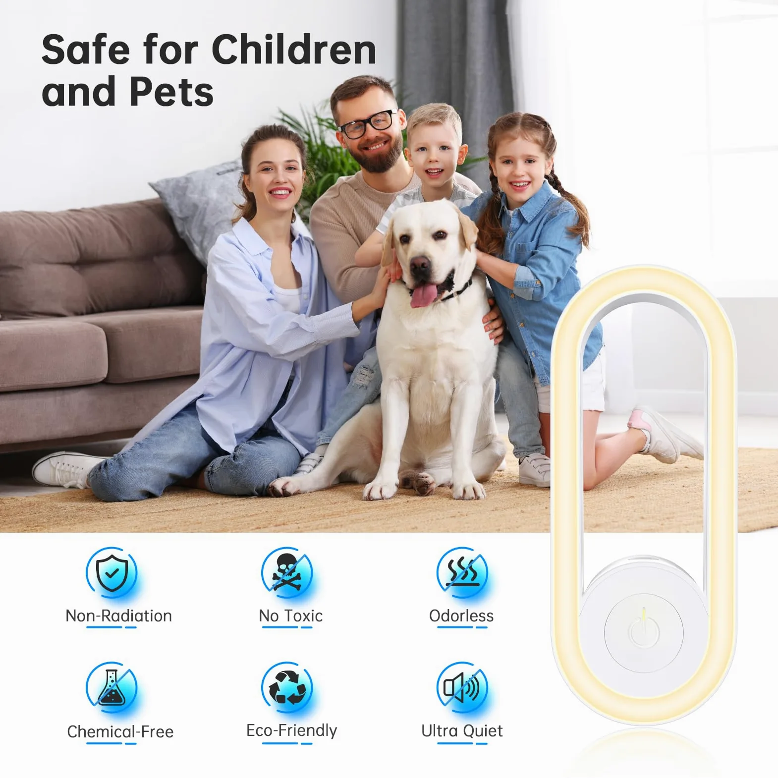 Repelente Ultrasónico de Plagas, 4 Paquetes Electrónico Repelente Mosquitos Control de Plagas, Repelente Ultrasónico Anti Mosquitos para Interiores, Insectos, Moscas, Cucarachas, Arañas, Roedores