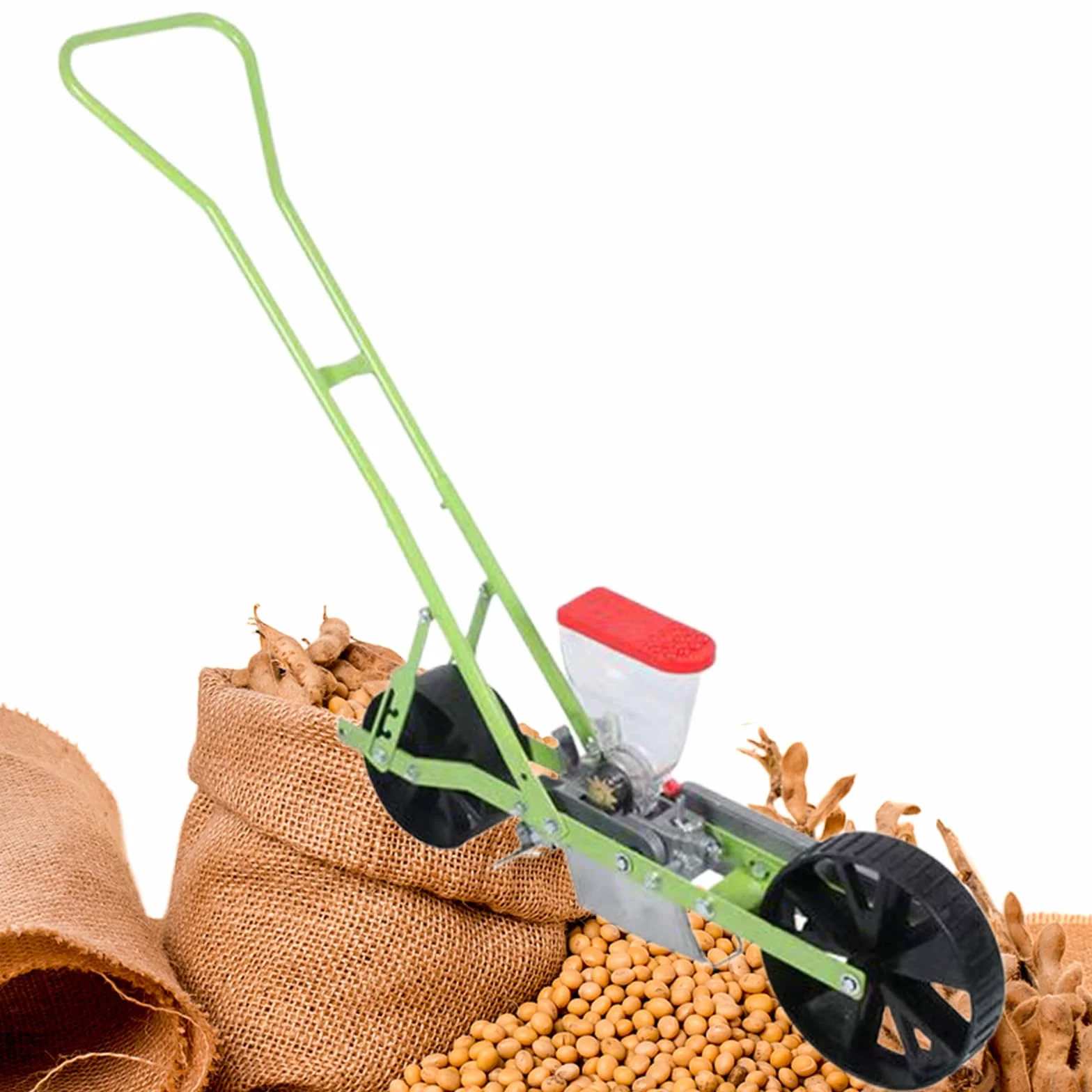 Sembradora Manual De Precisión para Huertos Portátil Sembradora De Maní Maíz Y Frijoles Esparcidor De Espaciado Ajustable para Plantas para Agricultura De Traspatio