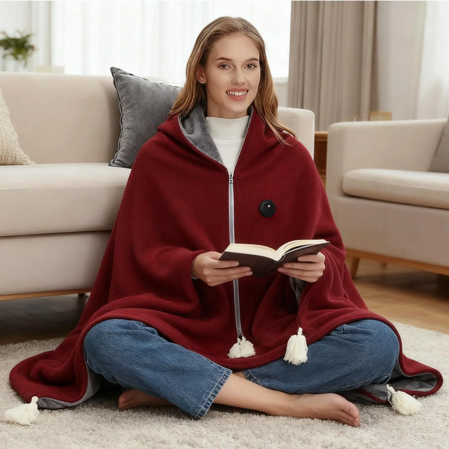 Chal Calefactor | Manta De Calefacción Suave Y Portátil Con 3 Niveles De Seguridad - Chal Calefactado Abrigador para Invierno,Para Uso En Cama Sofá Hogar Dormitorio Oficina