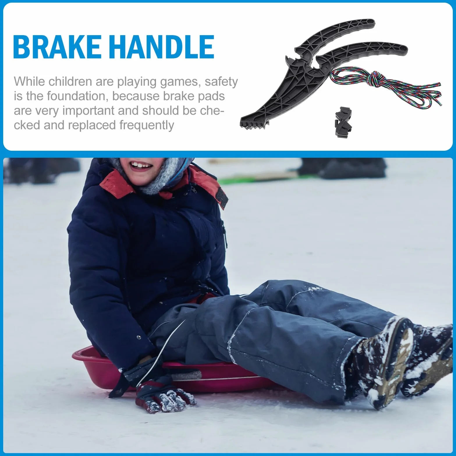 Manija de Freno de Snowboard Antideslizante para Esquí Accesorio de Trineo