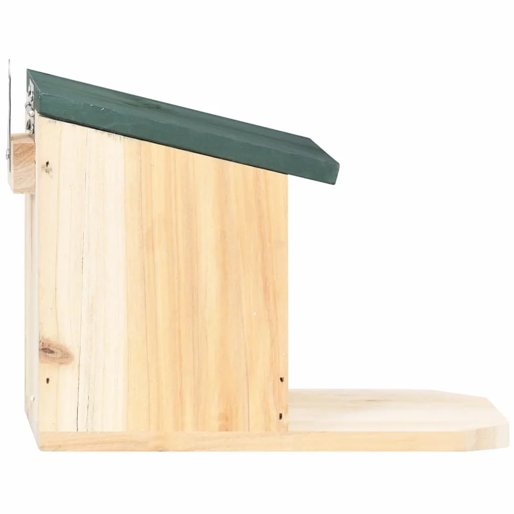 vidaXL 4X Madera de Abeto Casas de Ardilla Animales Pequeños Estación Comida Alimentación Comedero Balcón Jardín Patio Terraza Decoración