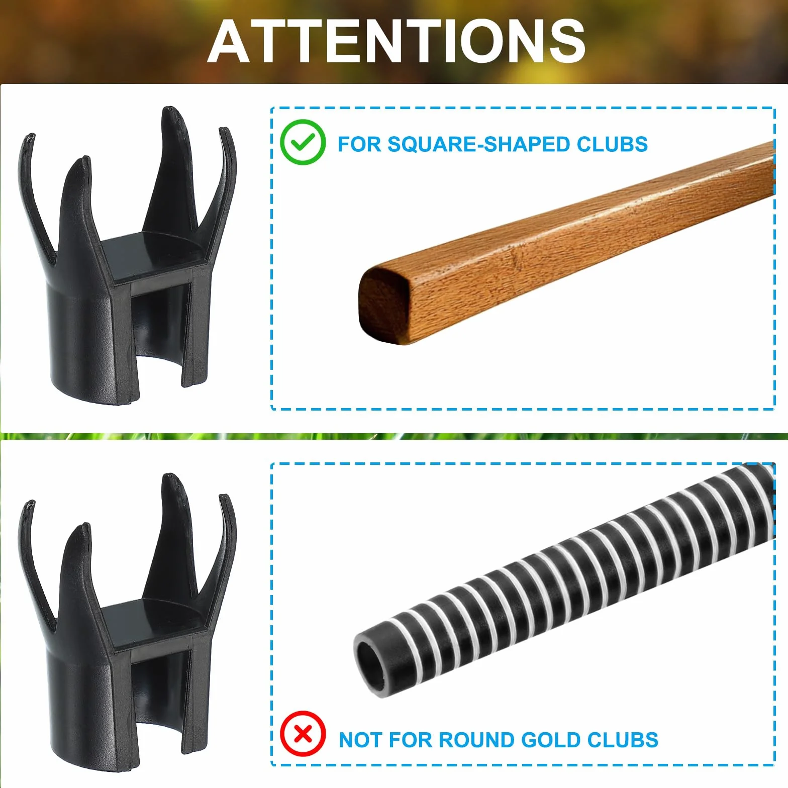 PATIKIL Recogedor de Bolas de Golf 5 Piezas 4 Puntas Negro
