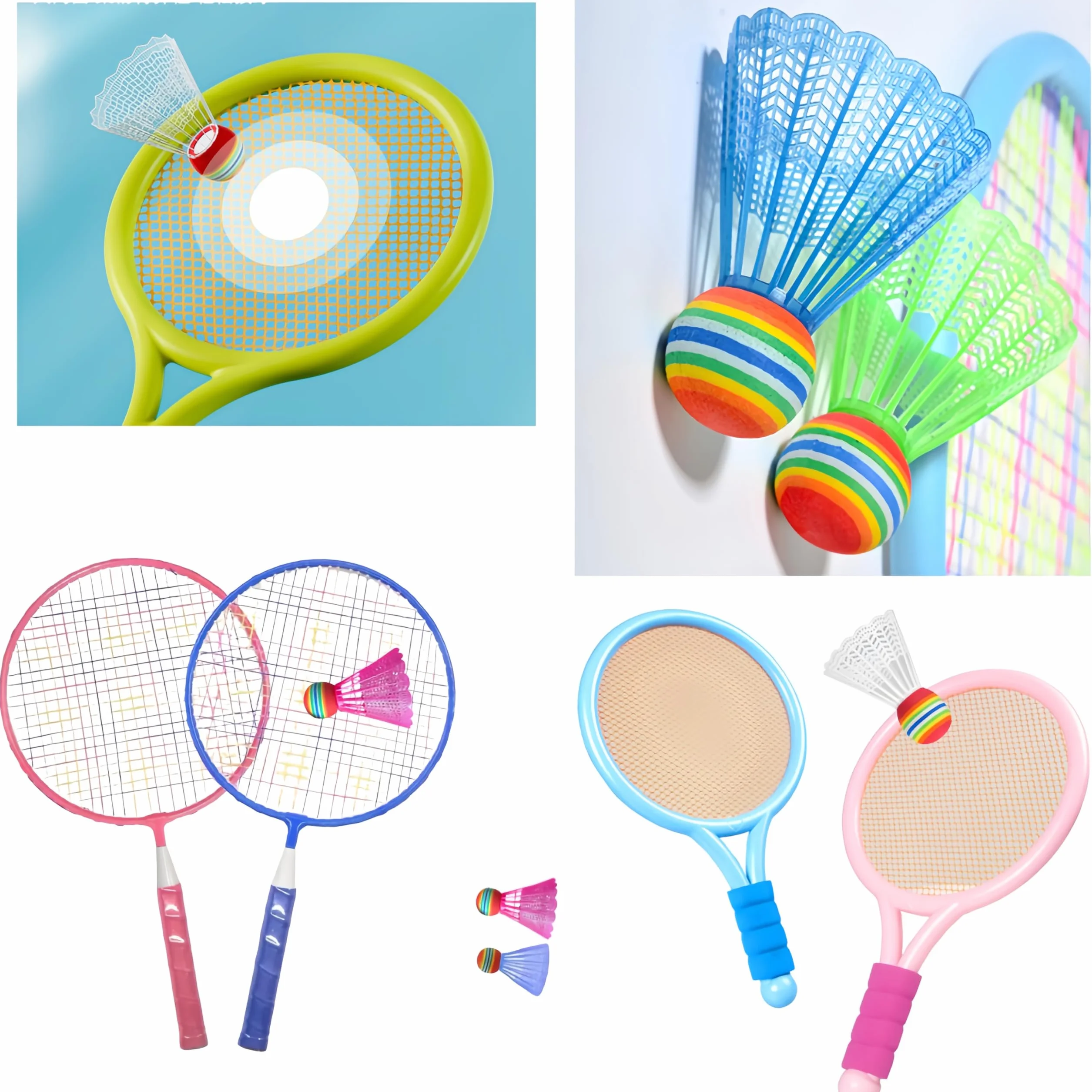 Juego de 25 pelotas de bádminton de nailon para interior y exterior