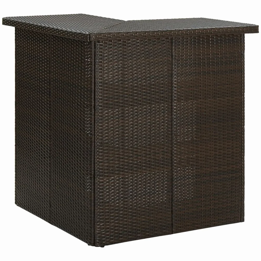 vidaXL Set de Bar para Jardín 4 Piezas y Cojines Asiento Silla Mesa Patio Terraza Barra Bistró Muebles Mobiliario Ratán Sintético Marrón