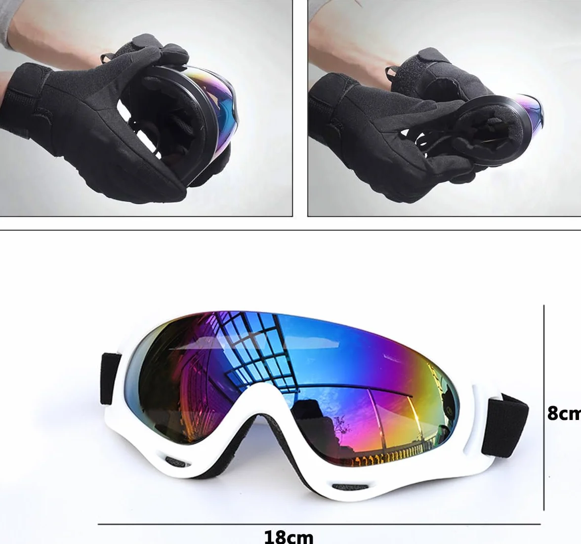 Gafas de esquí y snowboard antivaho UV protección ocular