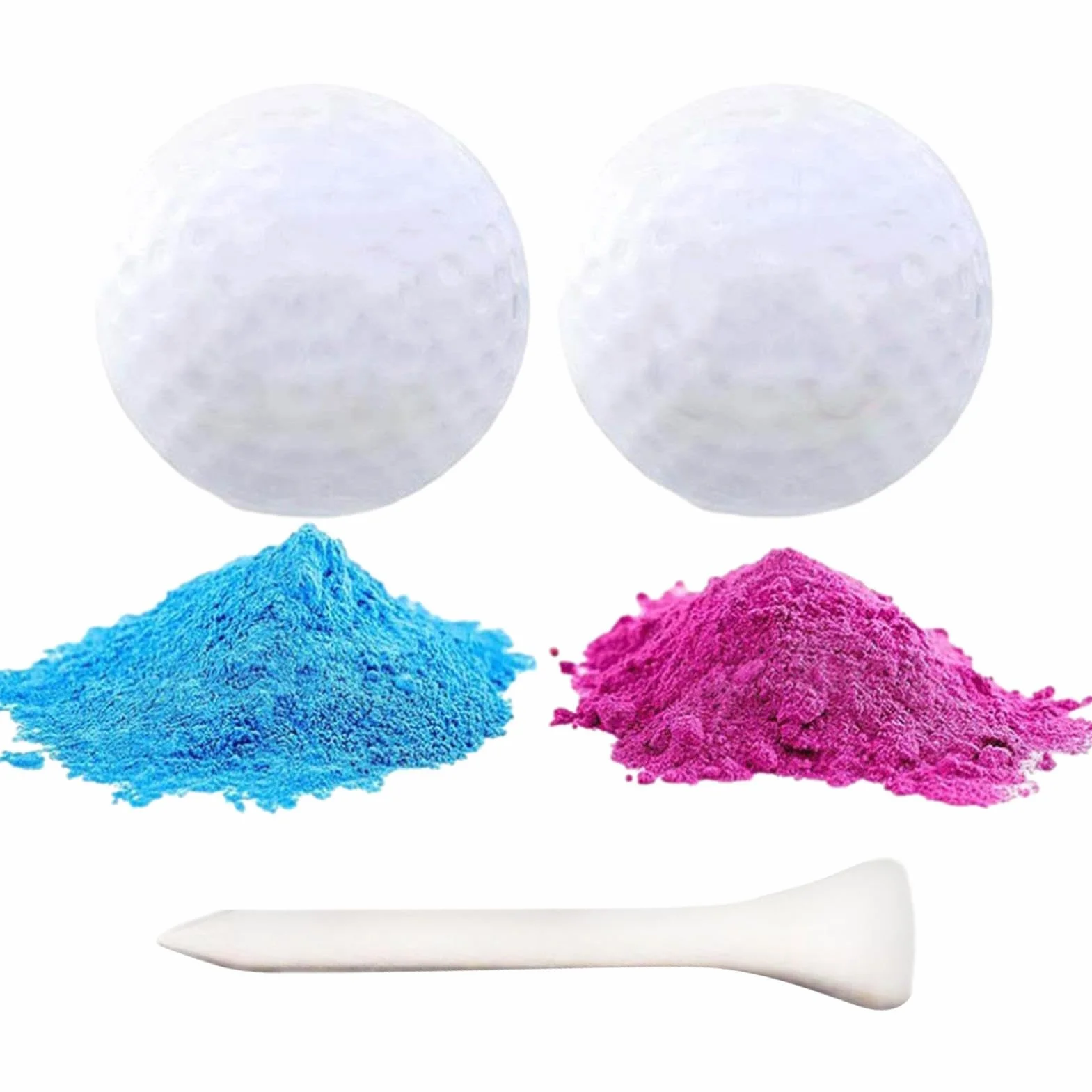 JINGLING Golf Exploding Balls Fiesta Juegos con Polvo Color Azul Rosa