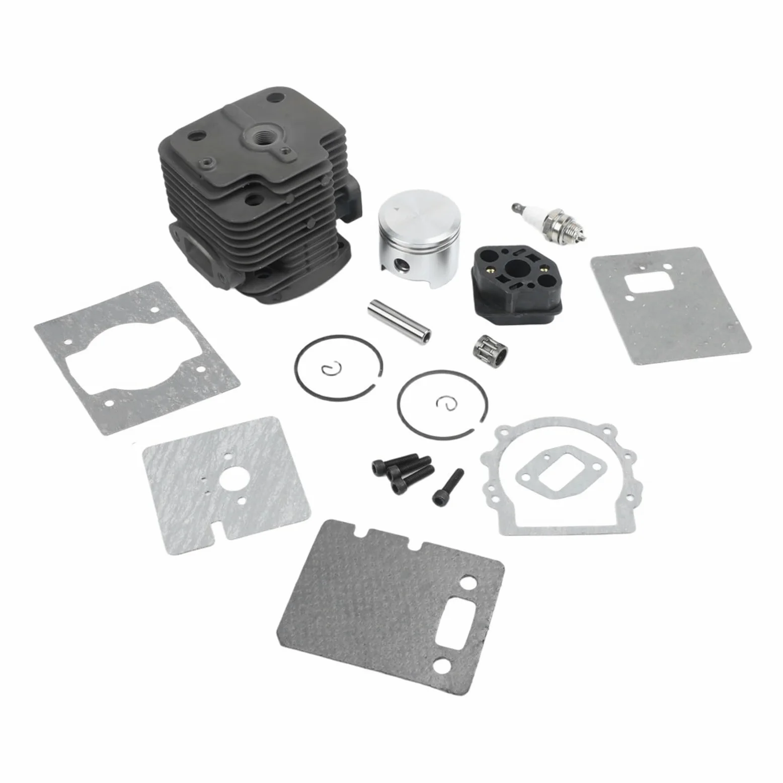 FUBESK Kit de pistón cilíndrico Pb-770 Pb-770H Pb-770T Soplador de mochila, juego de reconstrucción de motor de metal con anillos de junta de cojinete de pasador, A130001050 V100000290 Arrancador de
