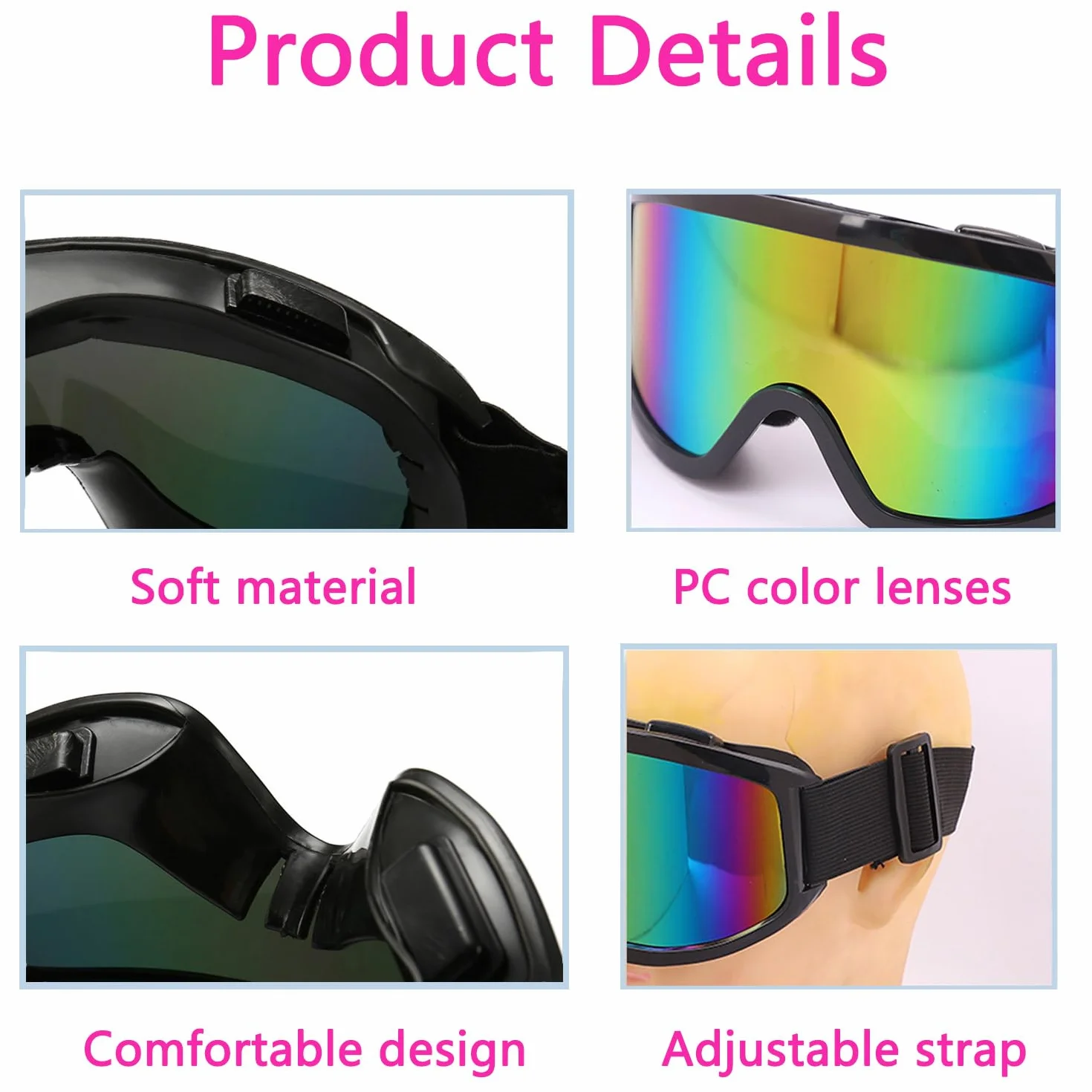 Gafas de esquí y snowboard antivaho UV protección ocular unisex