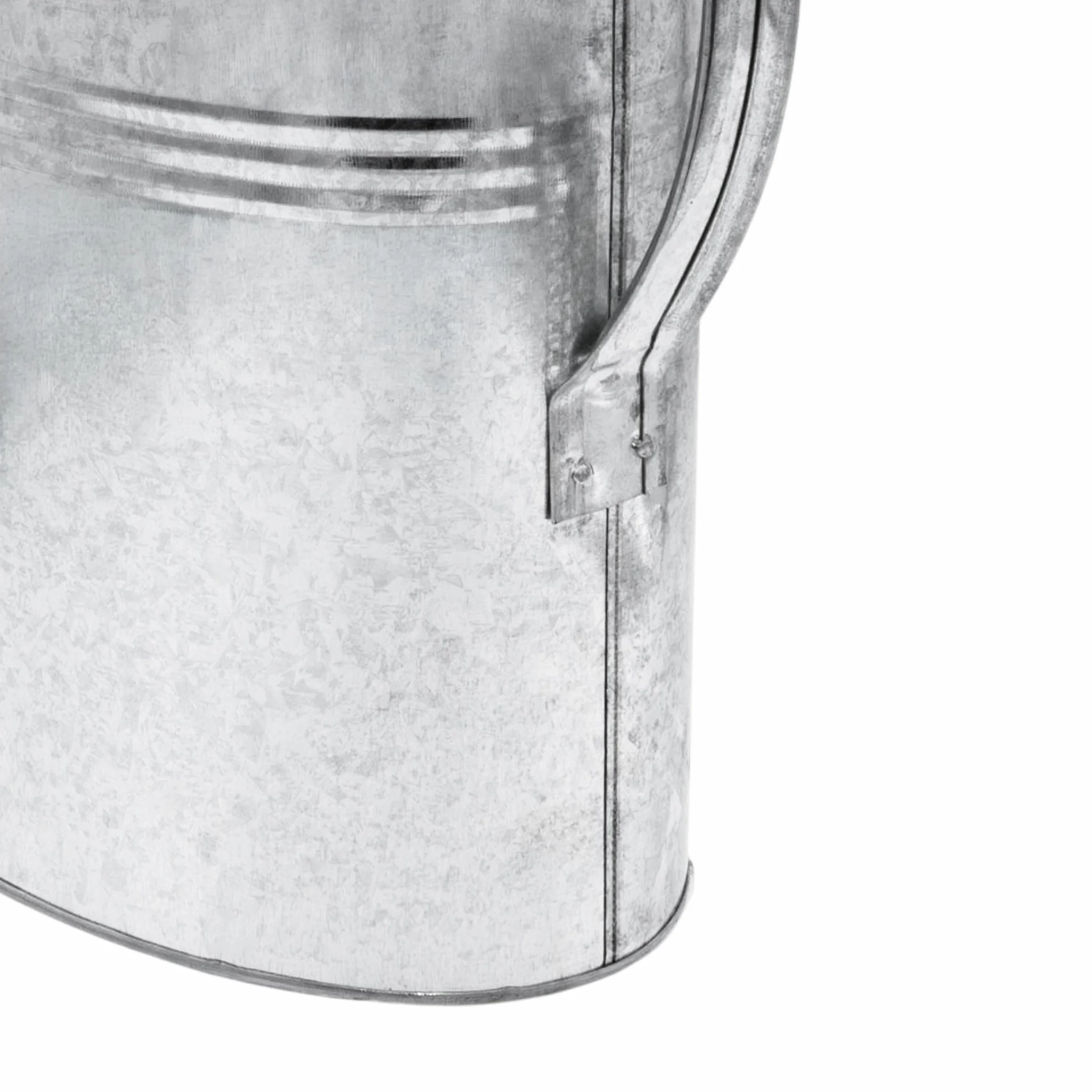 Regadera de jardín galvanizado 10 L, interior y exterior, metal con cabezal de ducha desmontable, zinc nostálgico resistente a las inclemencias del tiempo