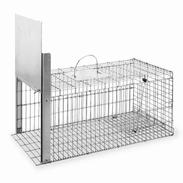 Jaula Trampa Caza Plegable GALVANIZADO, Ideal para Gatos, Zorros, MARTAS, GARDUÑAS, GINETAS 370 X 750 X 340 h