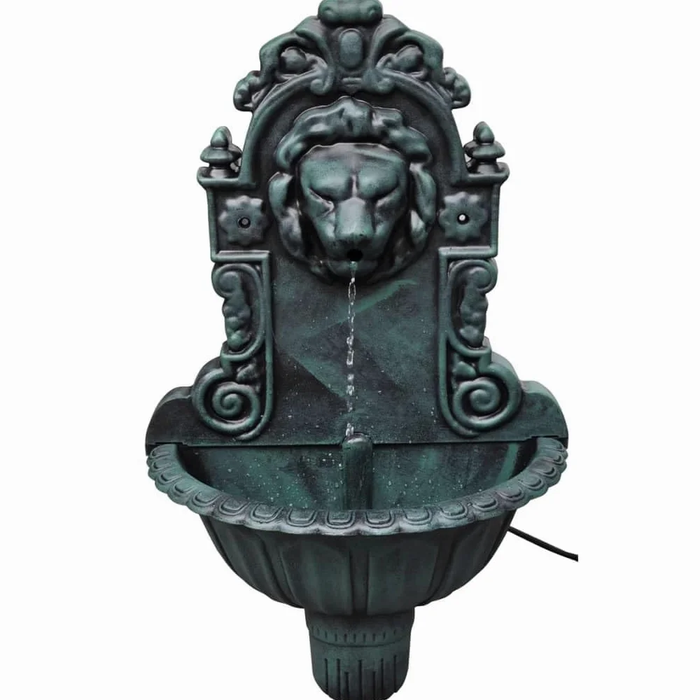 vidaXL Fuente de Pared Cabeza de León