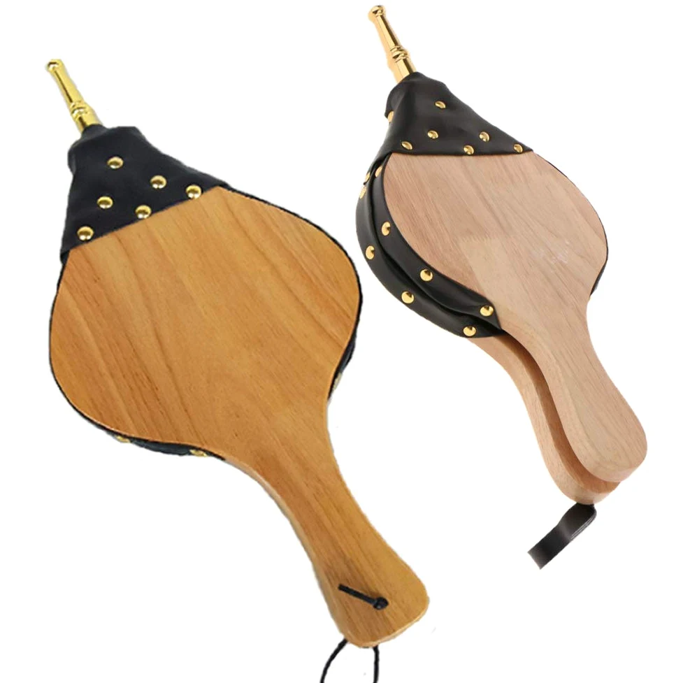 Fuelles, Soplador de Fuelle for Chimenea, Bomba de Fuelle Manual, Accesorios de Herramientas for Fuego de Barbacoa con Correa de Cuero Colgante, soplador de Aire de Madera